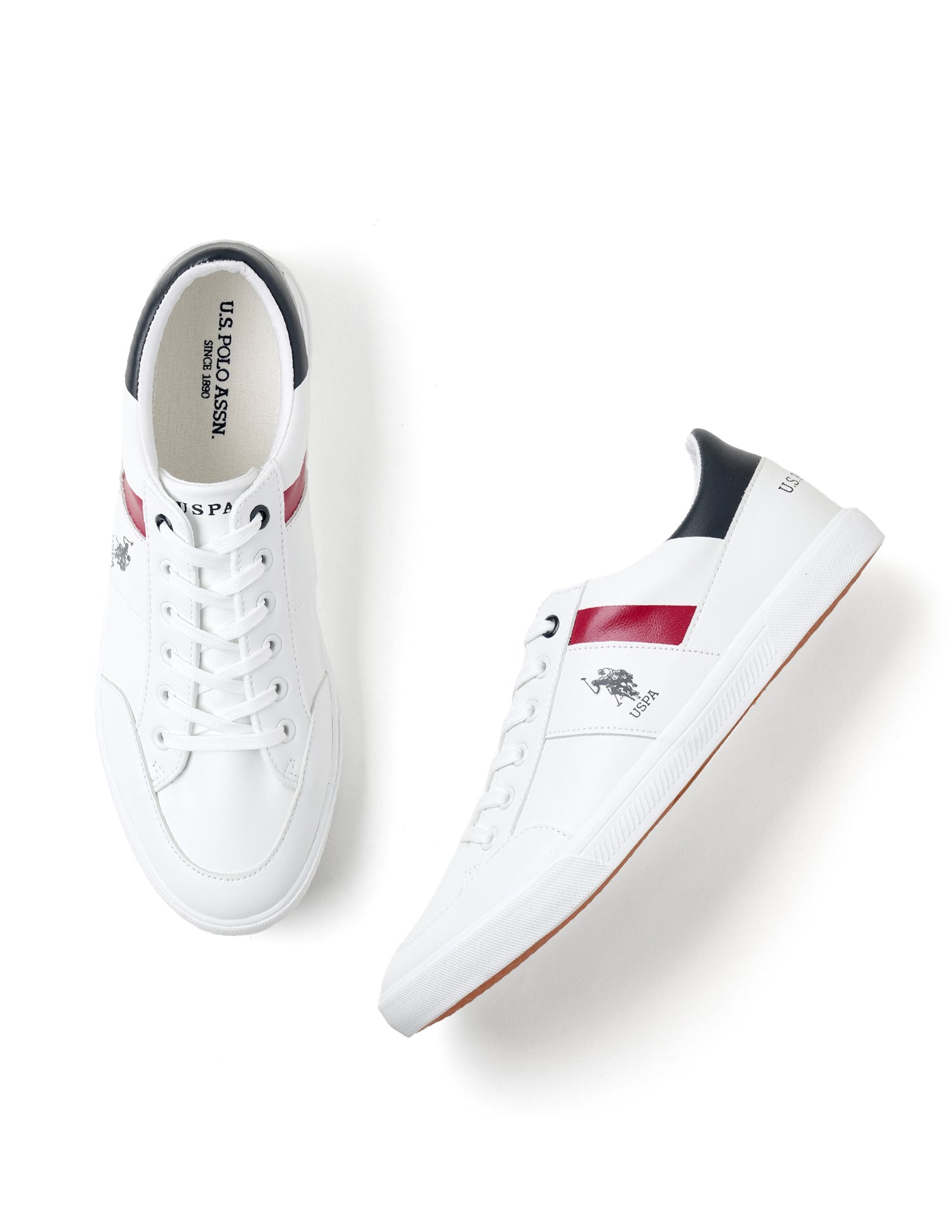 Men Lace-Ups Round Toe Narlin 3.0 Sneakers White - U.S. Polo Assn. India | Large