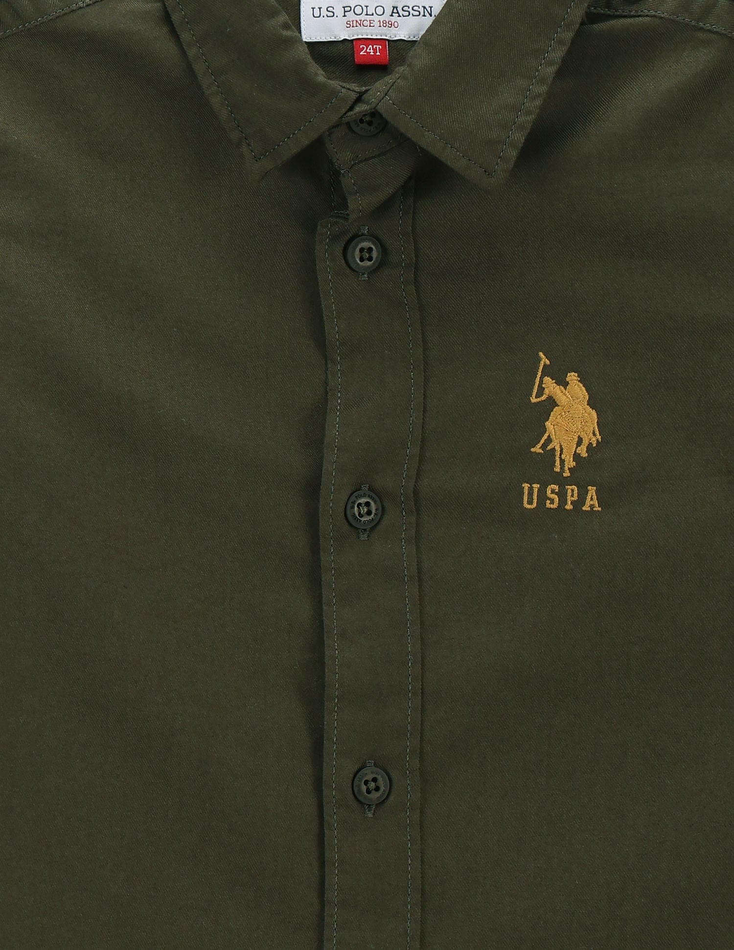Boys Brand Tape Shirt Olive - U.S. POLO ASSN. | Large
