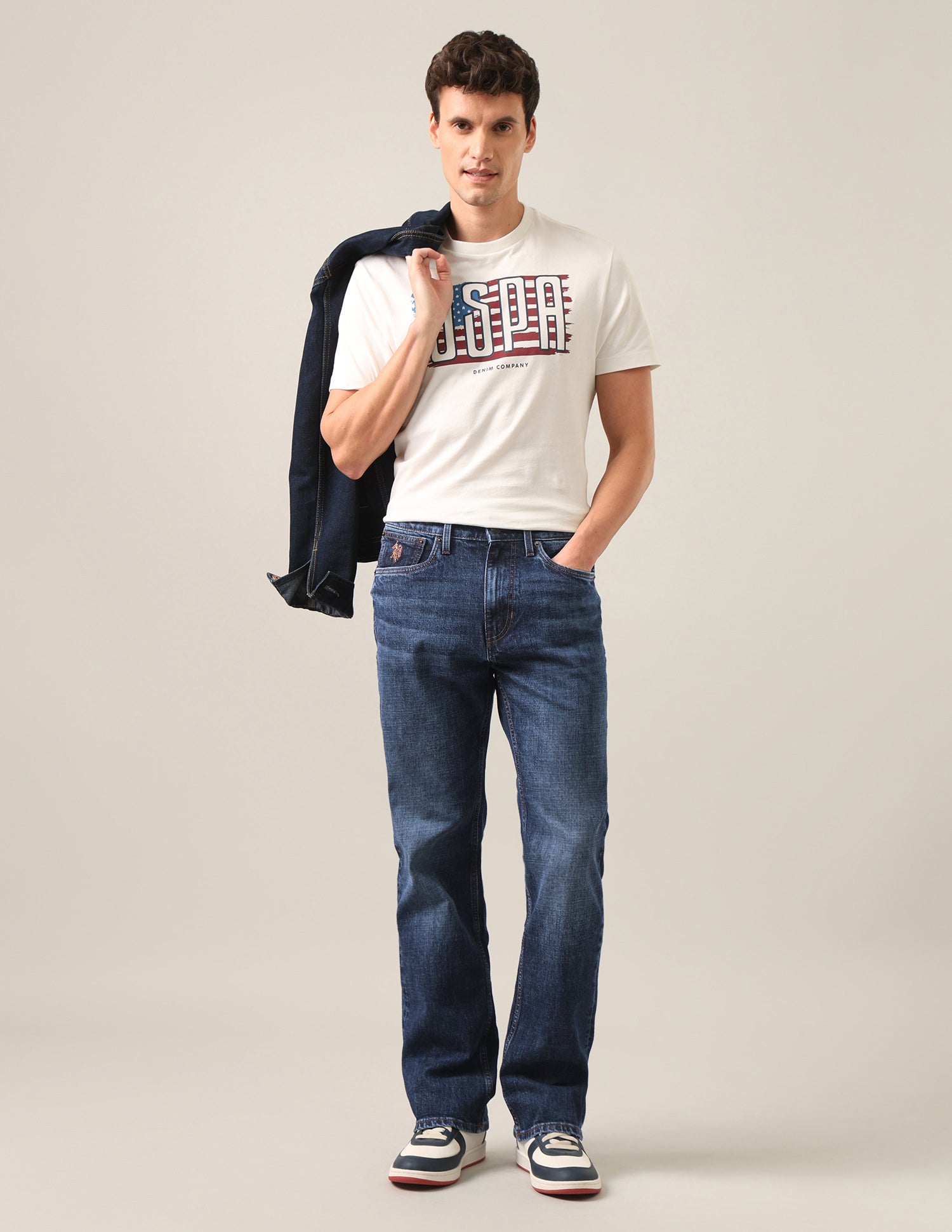 Connor Bootcut Fit Blue Jeans Dark Blue - U.S. Polo Assn. India | Large