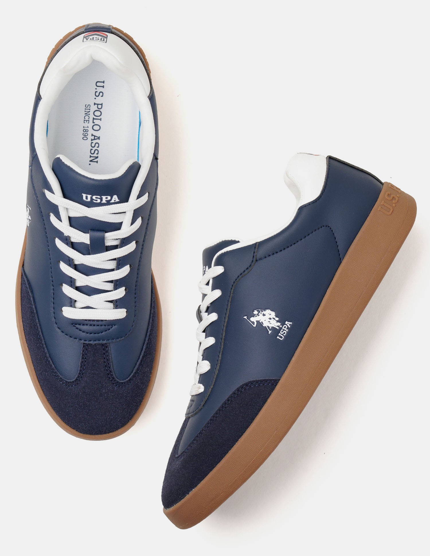 Round Toe Colourblocked Coba Sneakers Navy - U.S. Polo Assn. India | Large