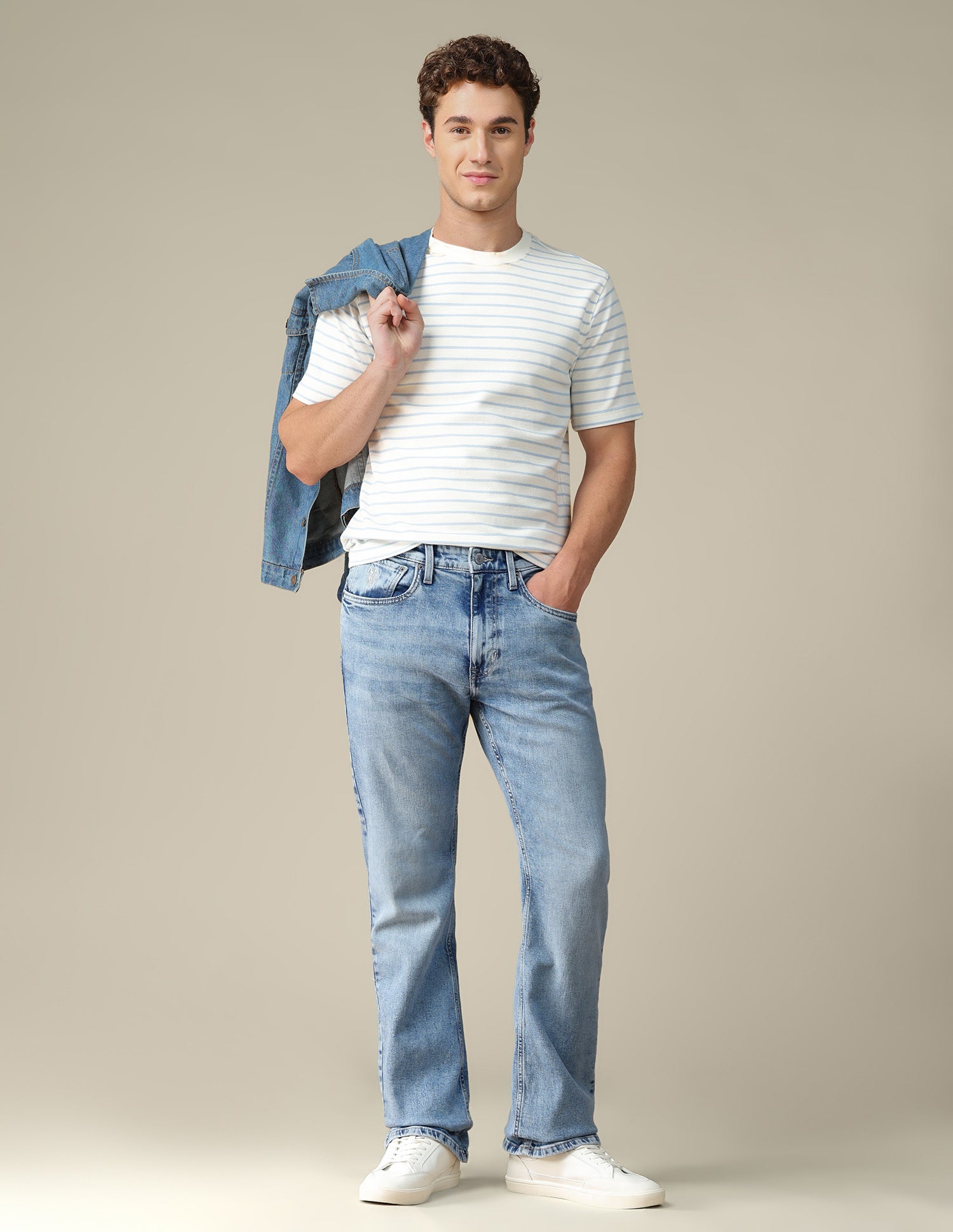Connor Bootcut Fit Blue Jeans Light Blue - U.S. Polo Assn. India | Large