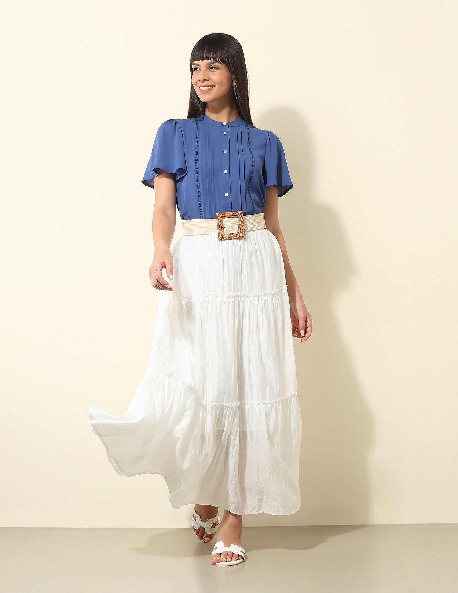 Pleated Solid Top Blue - U.S. Polo Assn. India | Large