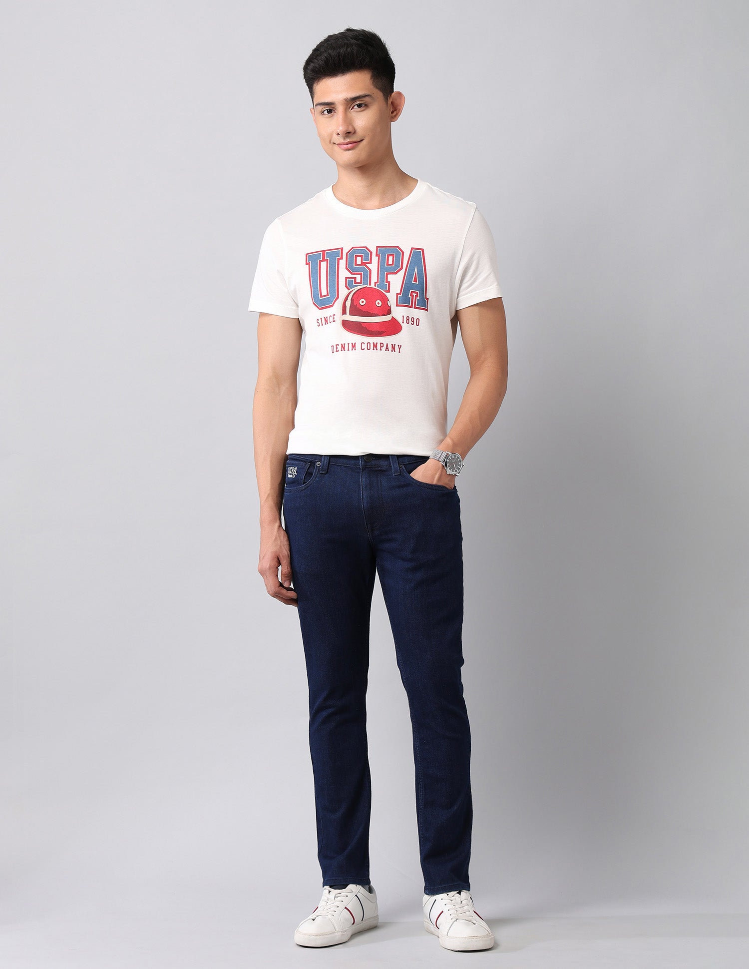 Henry Tapered Fit Blue Jeans Dark Blue - U.S. Polo Assn. India | Large