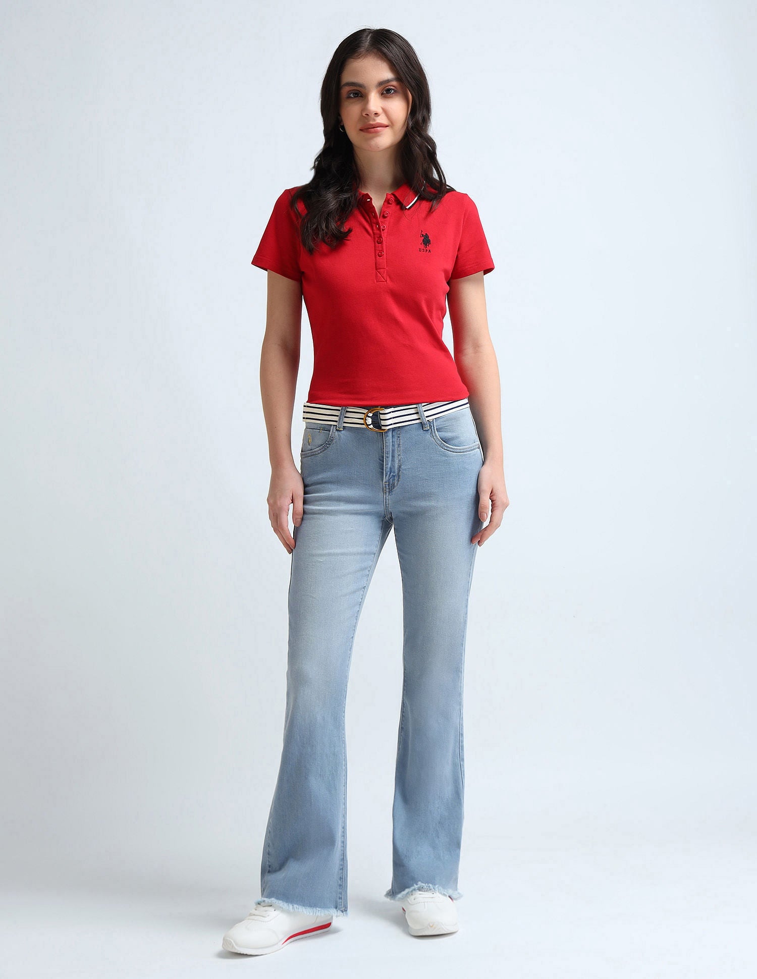 Skinny Bootcut Fit Blue Jeans Blue - U.S. POLO ASSN. | Large