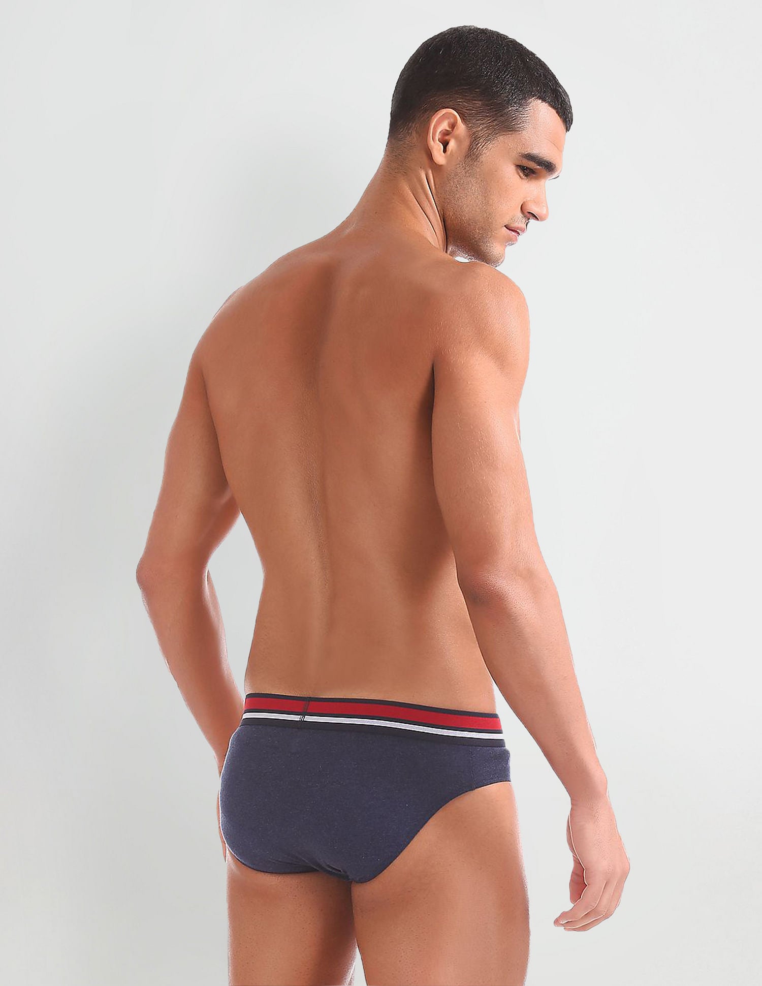 Elasticized Waist Pure Cotton I006 Briefs - Pack Of 2 Dark Blue - U.S. Polo Assn. India | Large