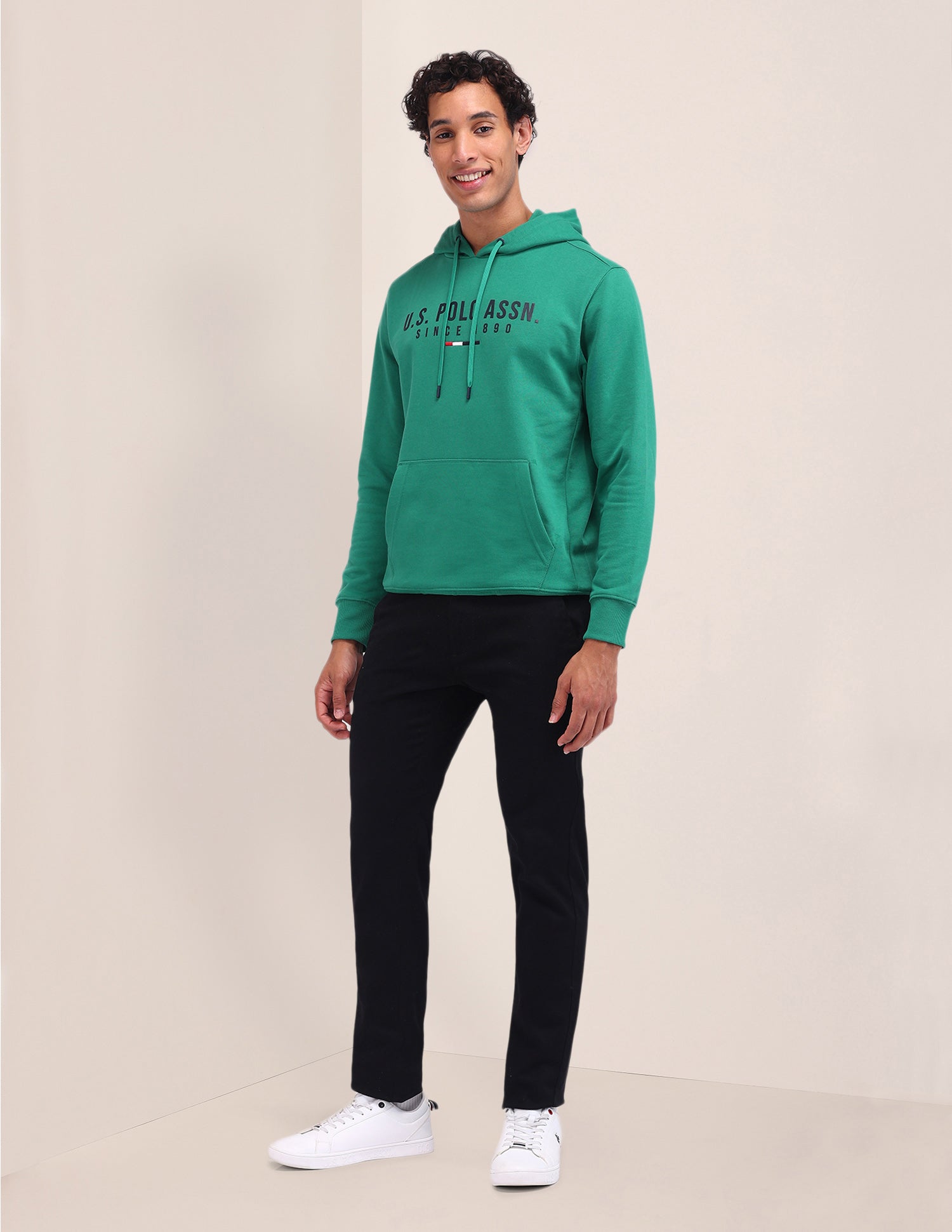 Brand Printed Regular Fit Sweatshirt Green - U.S. POLO ASSN. | Large