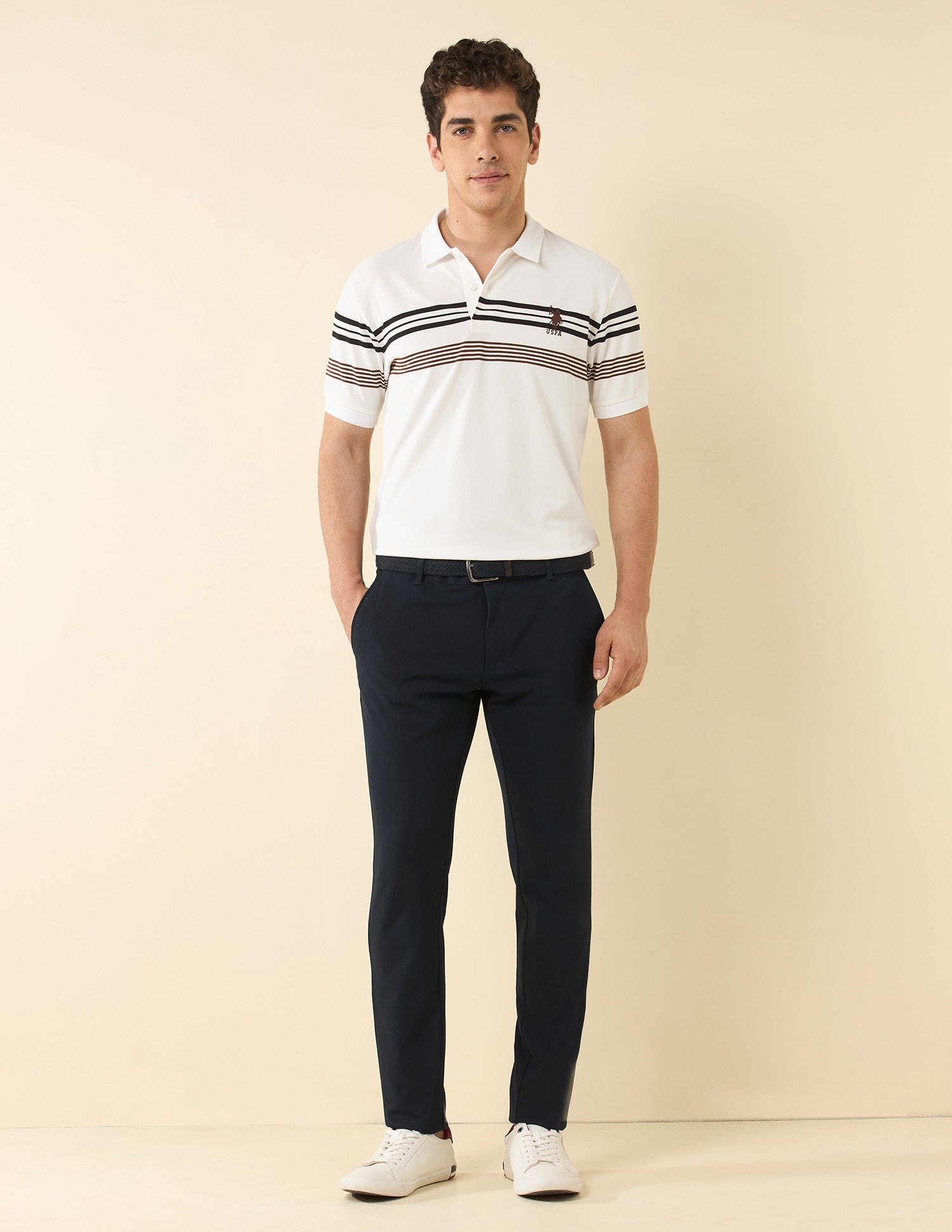 Bi Stretch Austin Slim Fit Chinos Navy - U.S. POLO ASSN. | Large