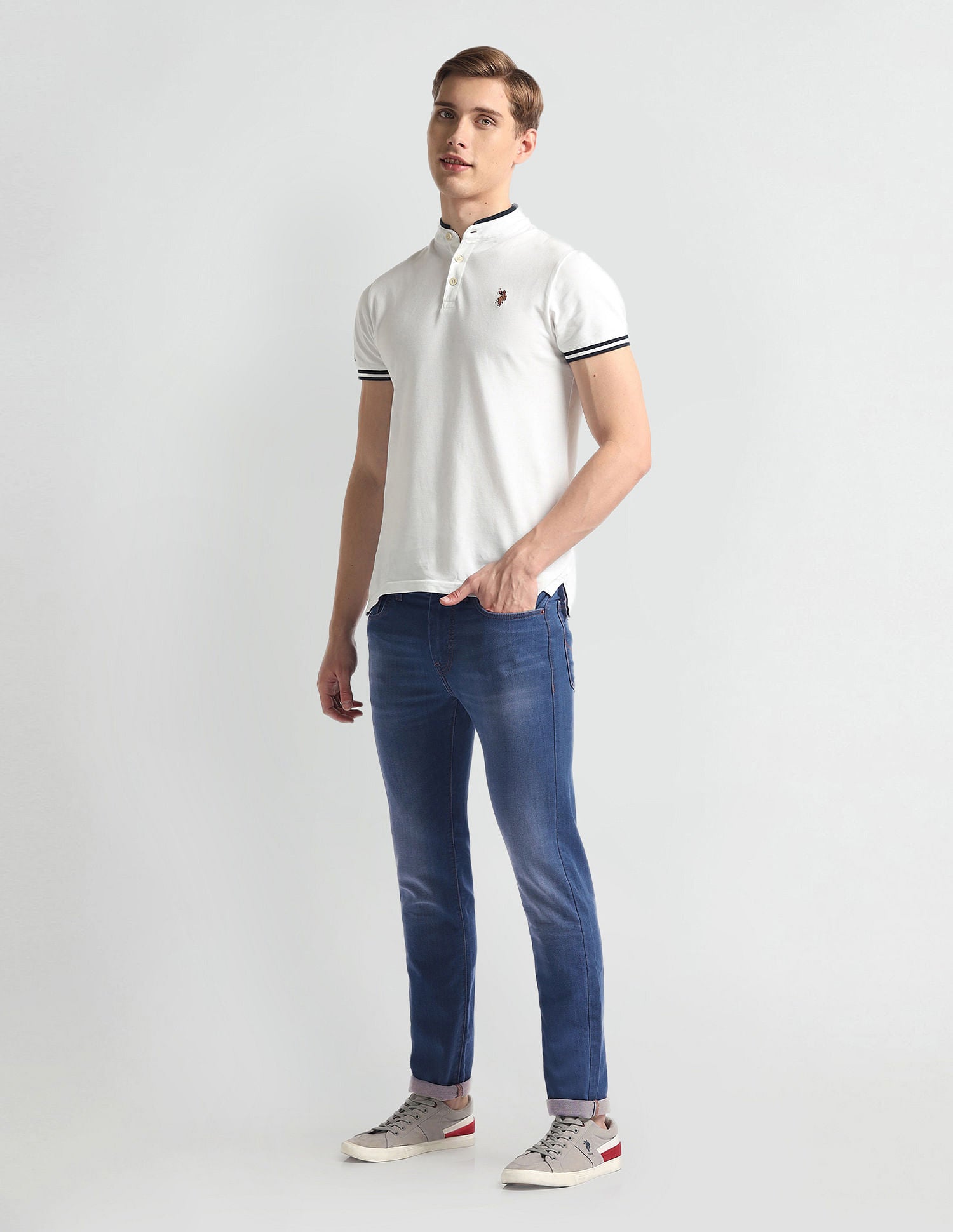 Regallo Skinny Fit Blue Jeans Blue - U.S. Polo Assn. India | Large