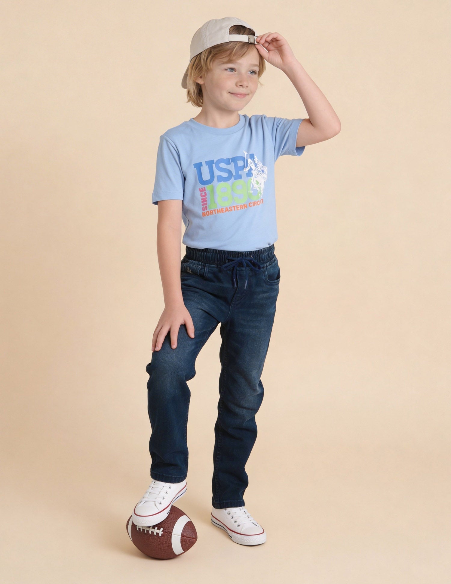 Relaxed Fit Blue Jeans Blue - U.S. Polo Assn. India | Large