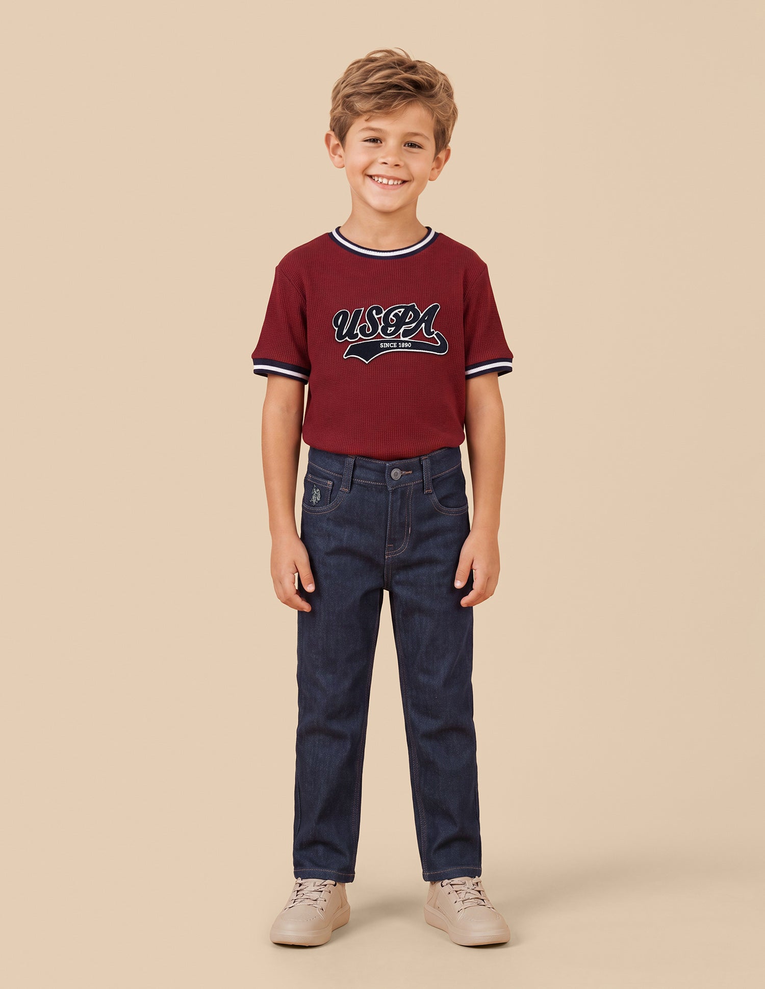 Baggy Fit Rinsed Jeans Dark Blue - U.S. Polo Assn. India | Large