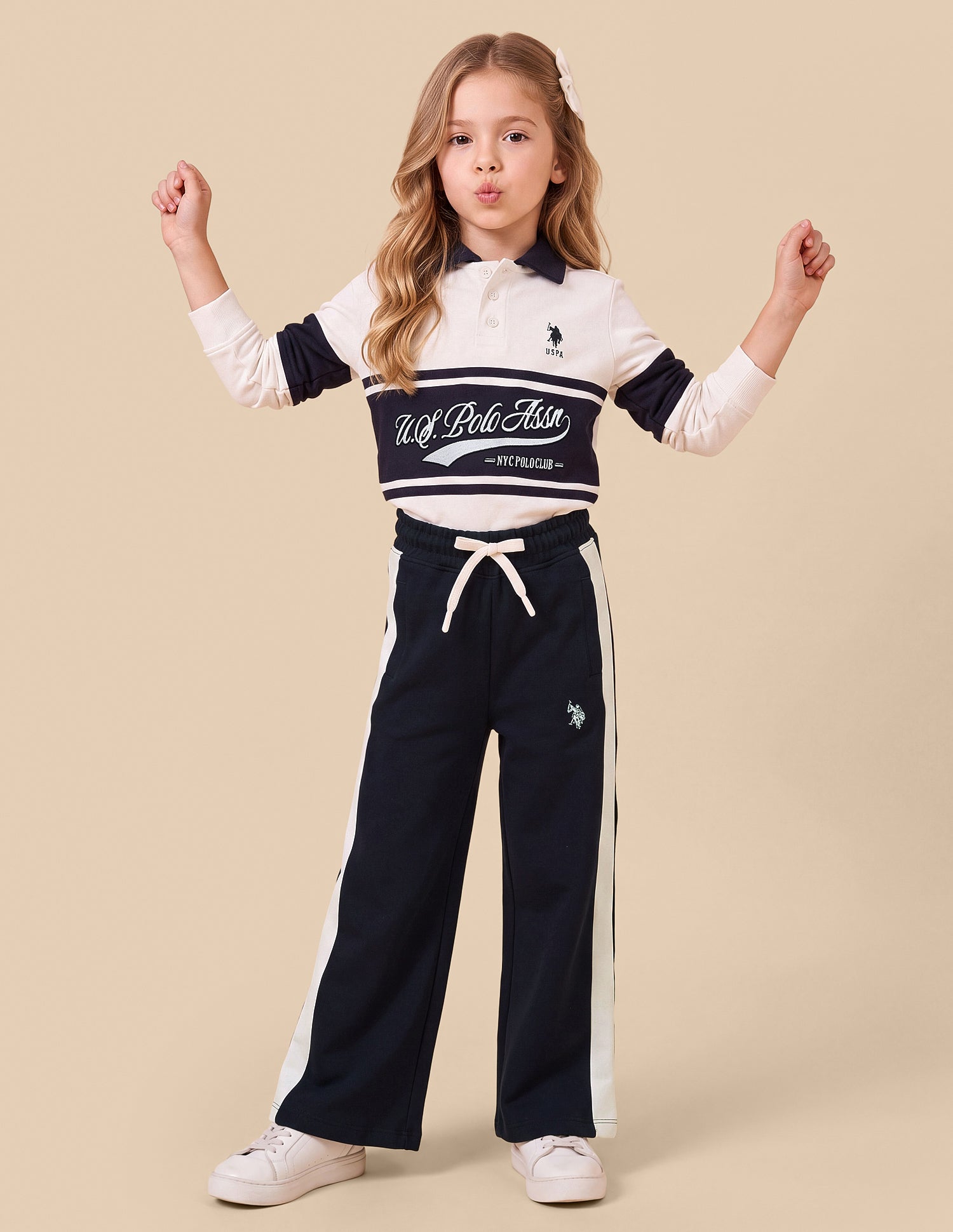 Mid Rise Loose Fit Track Pants Navy - U.S. Polo Assn. India | Large