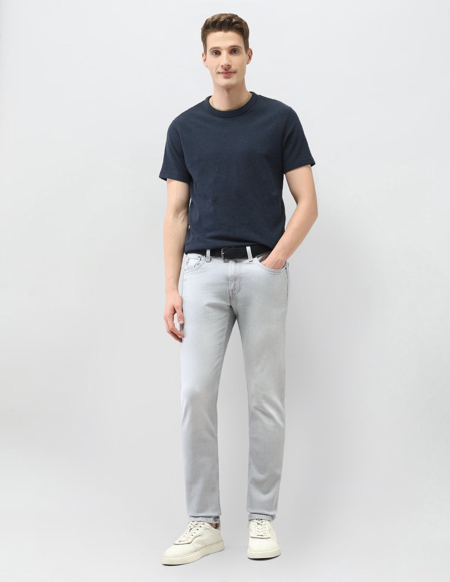 Brandon Slim Tapered Fit Light Washed Jeans Washed Grey - U.S. Polo Assn. India | Large