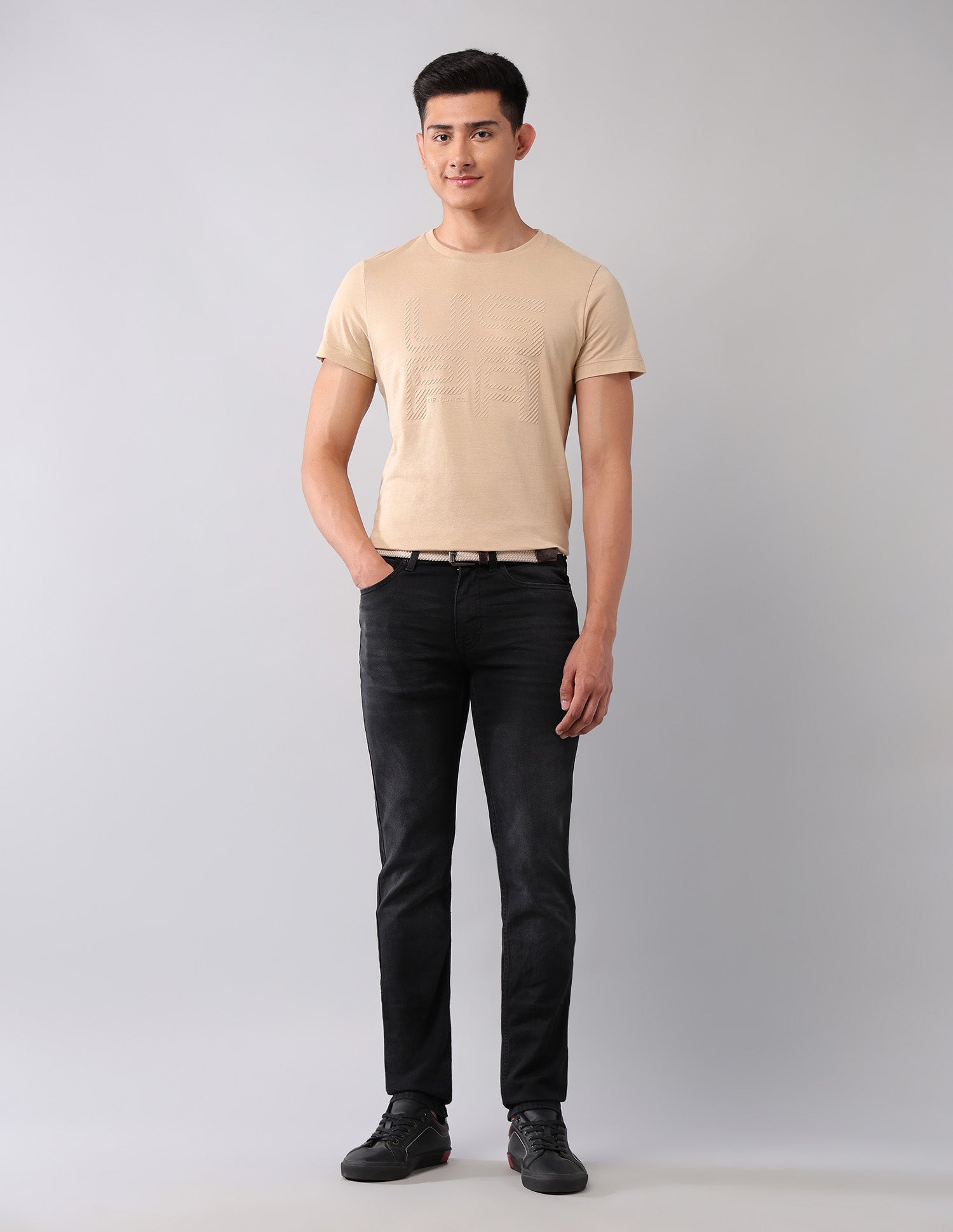 Regallo Skinny Fit Black Jeans Black - U.S. Polo Assn. India | Large