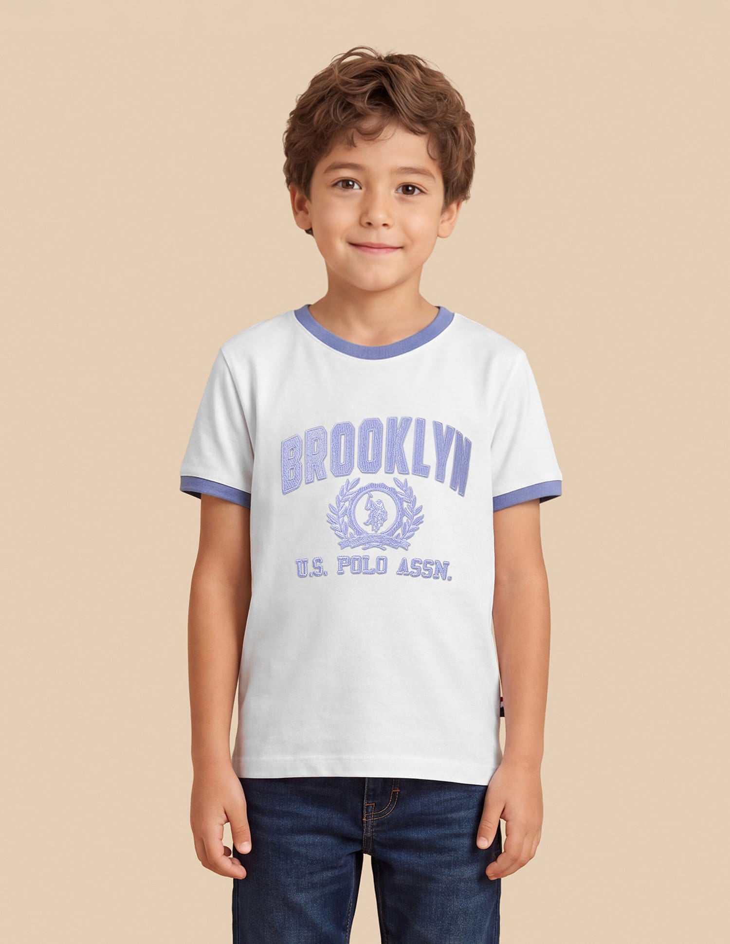 Typography Printed Regular Fit T-Shirt White - U.S. Polo Assn. India | Large