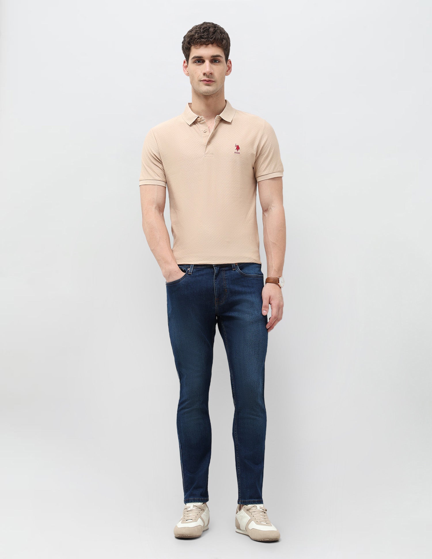 Henry Tapered Fit Stone Washed Jeans Dark Blue - U.S. POLO ASSN. | Large