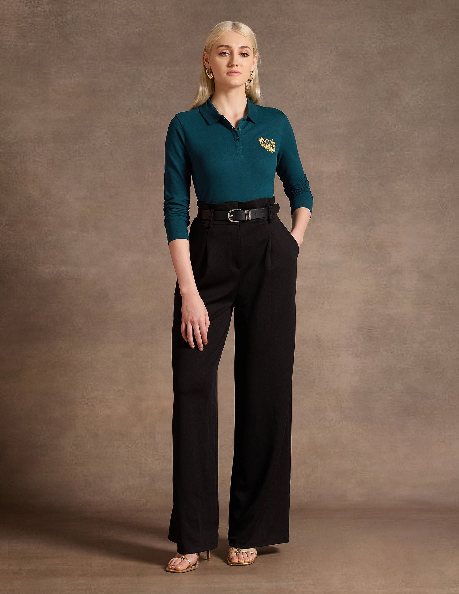 Crest Logo Regular Polo Shirt Teal - U.S. POLO ASSN. | Large