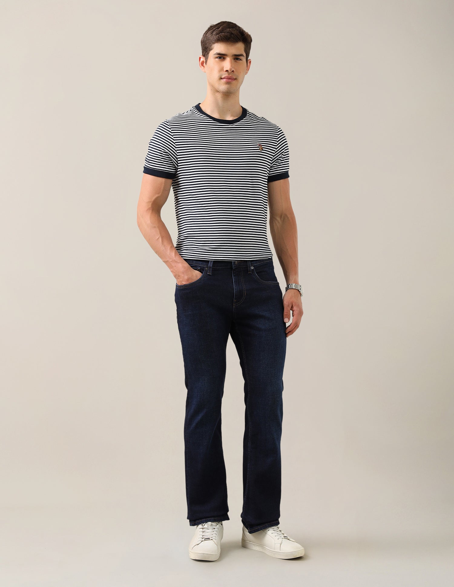 Blake Slim Bootcut Fit Blue Jeans Dark Blue - U.S. Polo Assn. India | Large