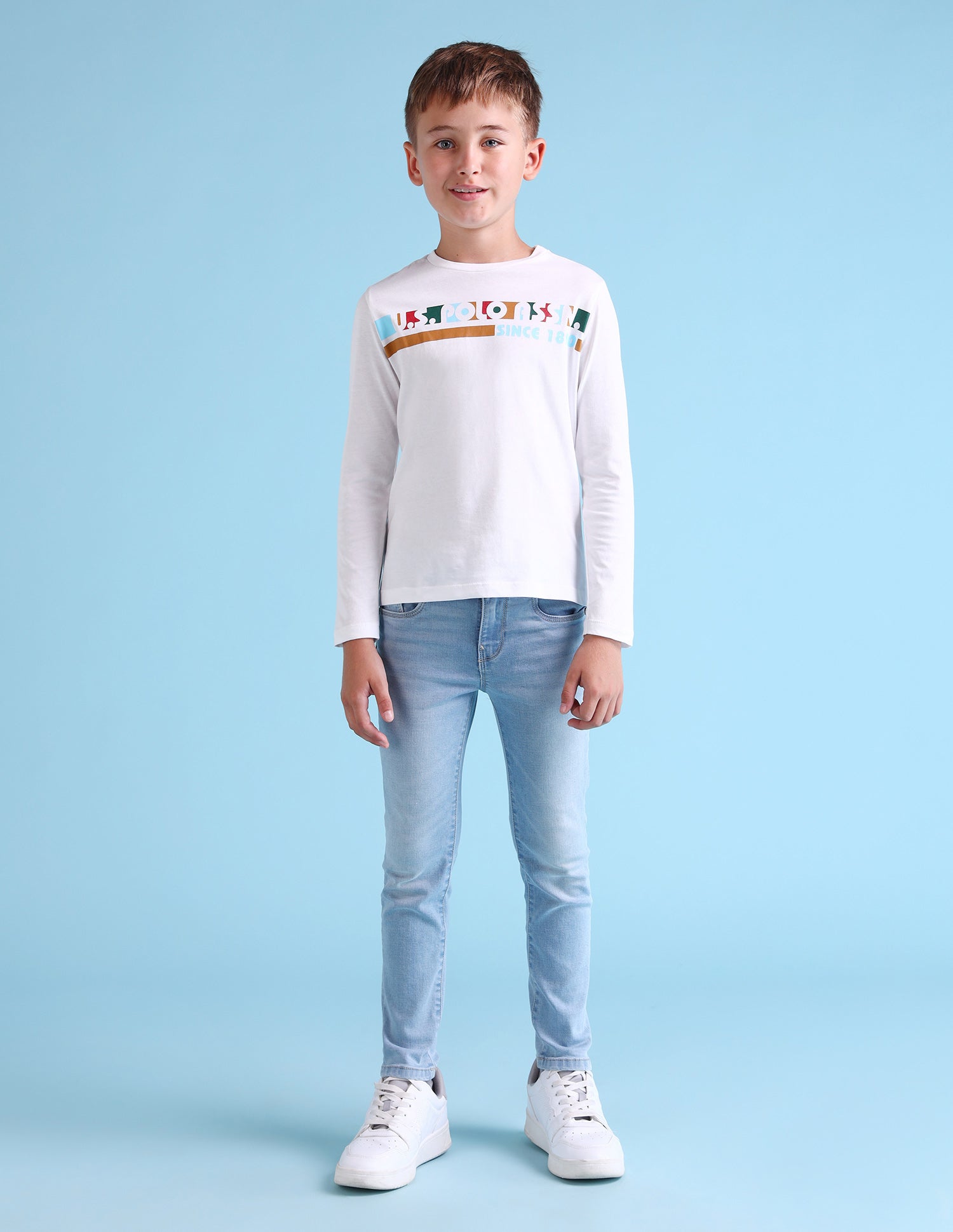 Boys Brand Printed T-Shirt White - U.S. POLO ASSN. | Large