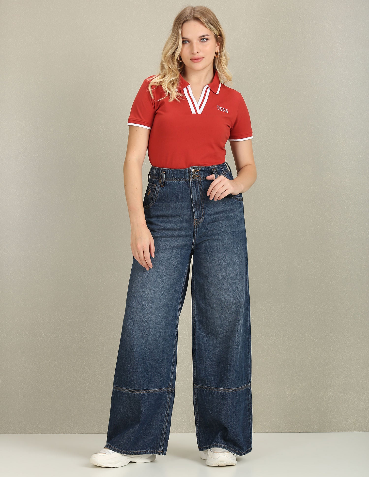 Tipped Collar Pique Polo Shirt Rust - U.S. POLO ASSN. | Large