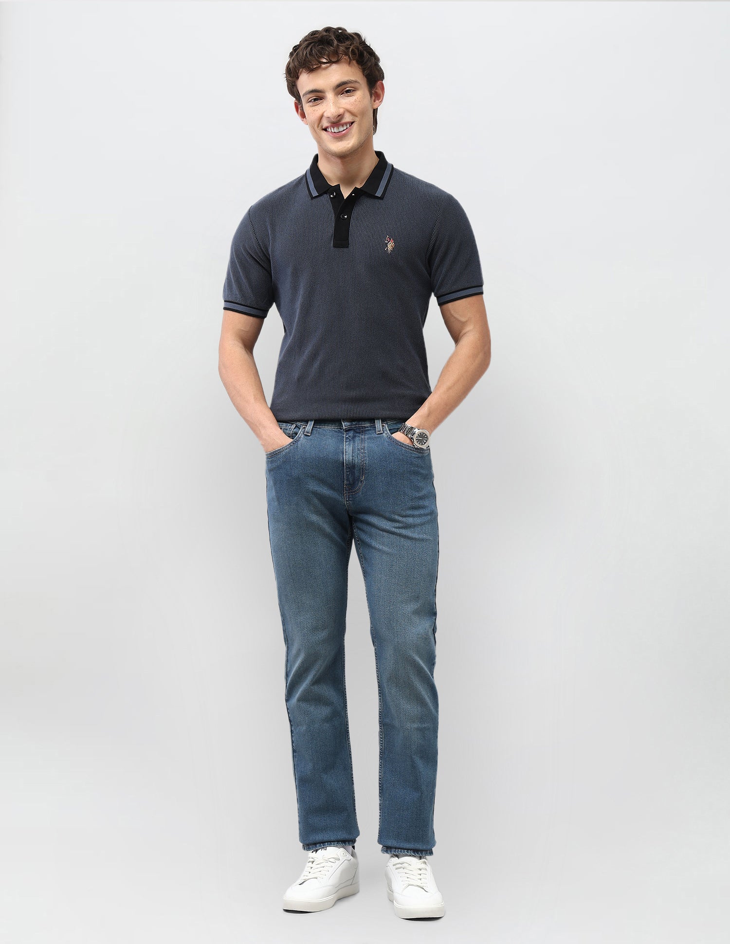 Mid Rise Bootcut Fit Jeans Black - U.S. Polo Assn. India | Large