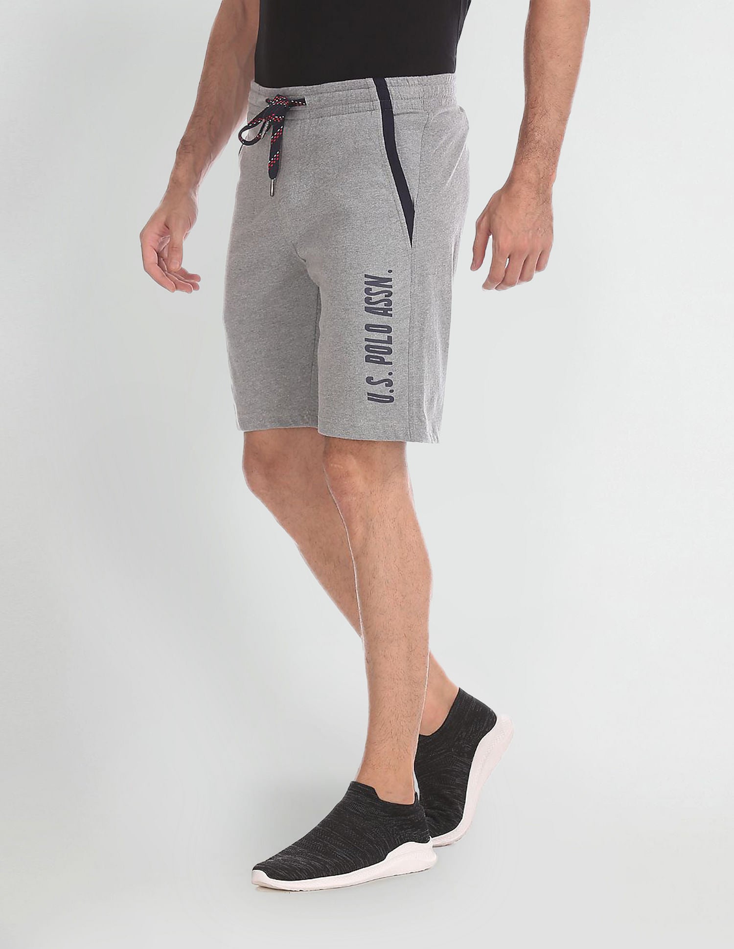 Comfort Fit Cotton Polyester I668 Shorts - Pack Of 1 Grey - U.S. POLO ASSN. | Large