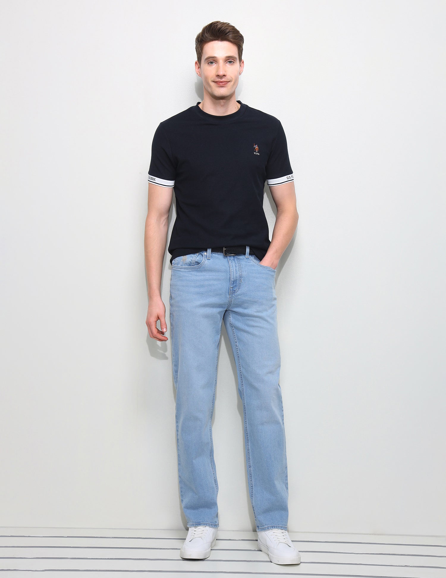 Solid Slim Fit T-Shirt Navy - U.S. Polo Assn. India | Large