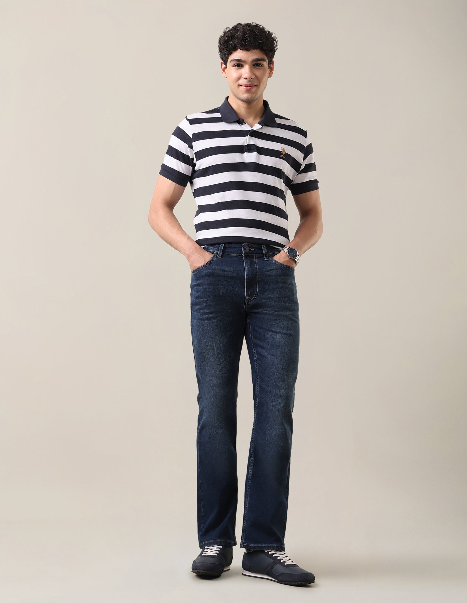 Connor Bootcut Fit Blue Jeans Indigo - U.S. Polo Assn. India | Large