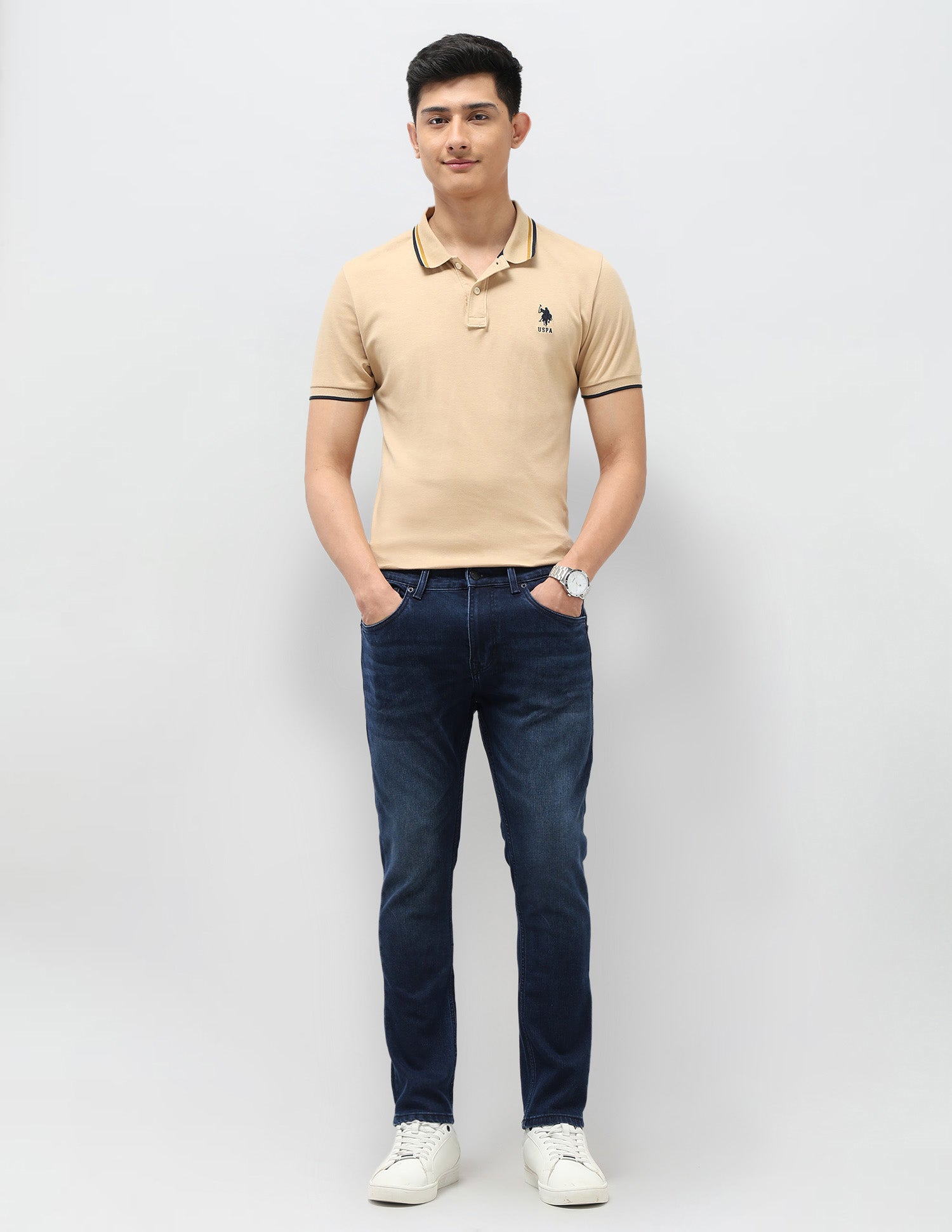 Henry Tapered Fit Blue Jeans Blue - U.S. POLO ASSN. | Large