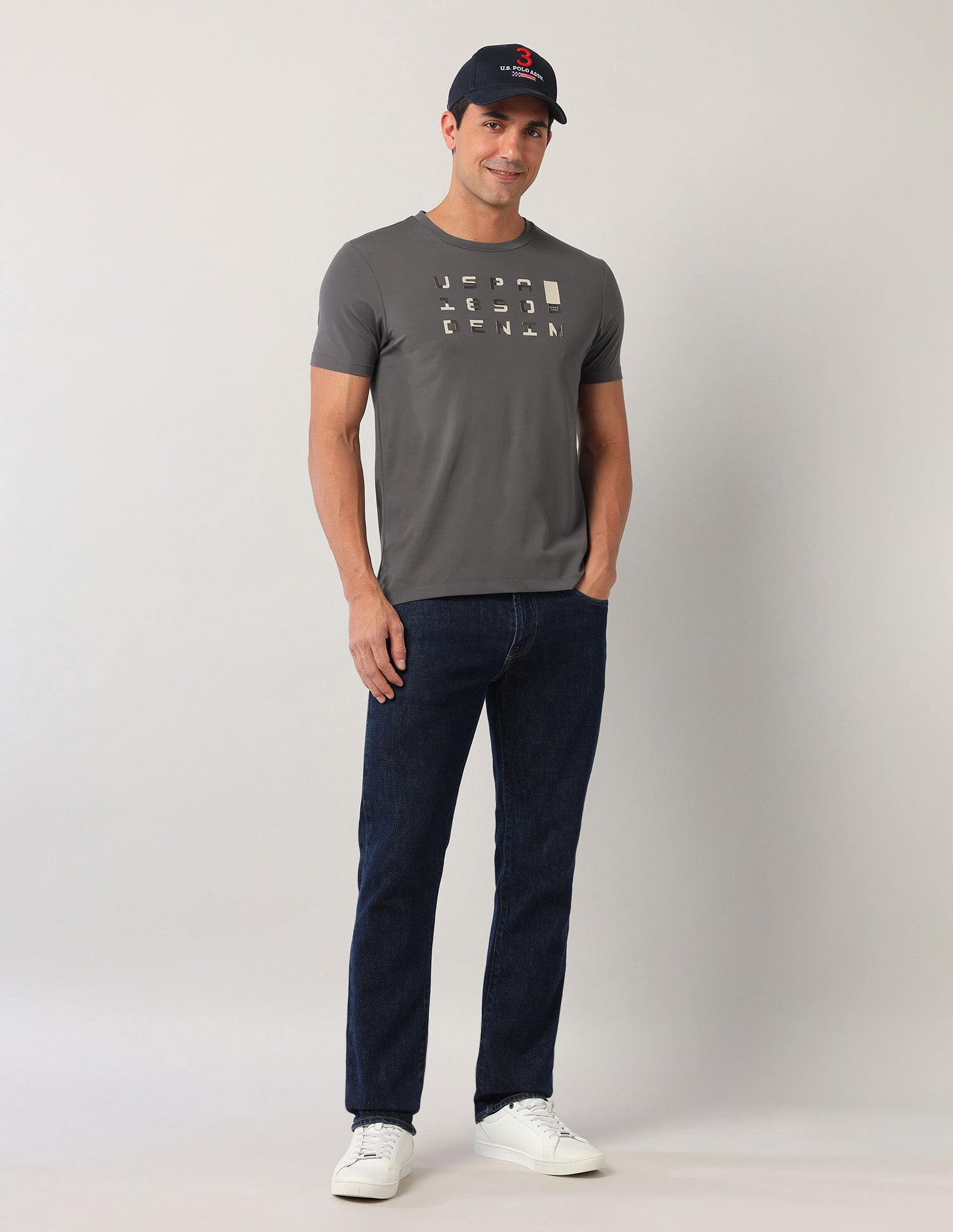Brand Printed Black Label T-Shirt Black - U.S. Polo Assn. India | Large