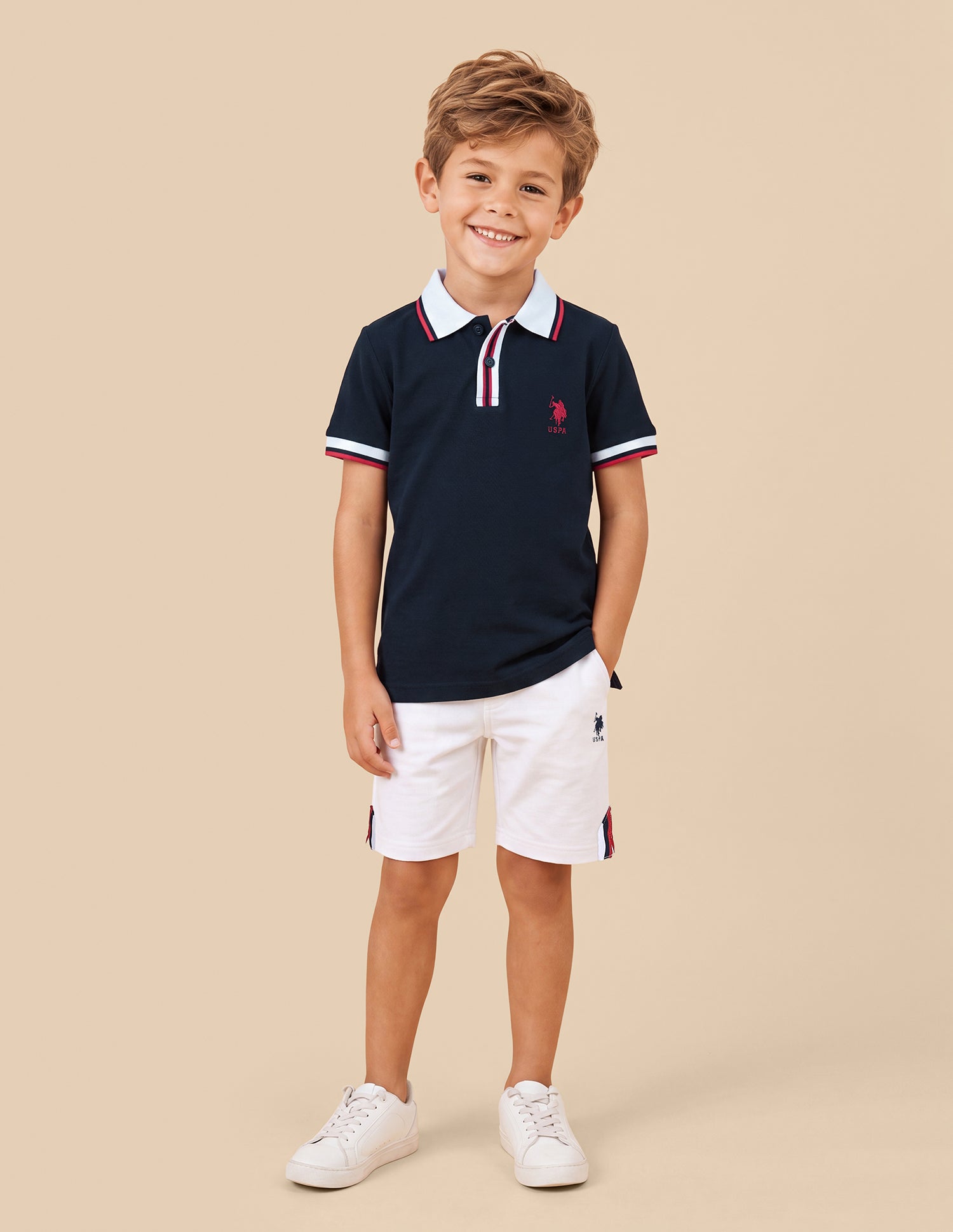 Solid Regular Fit Polo Shirt Navy - U.S. Polo Assn. India | Large