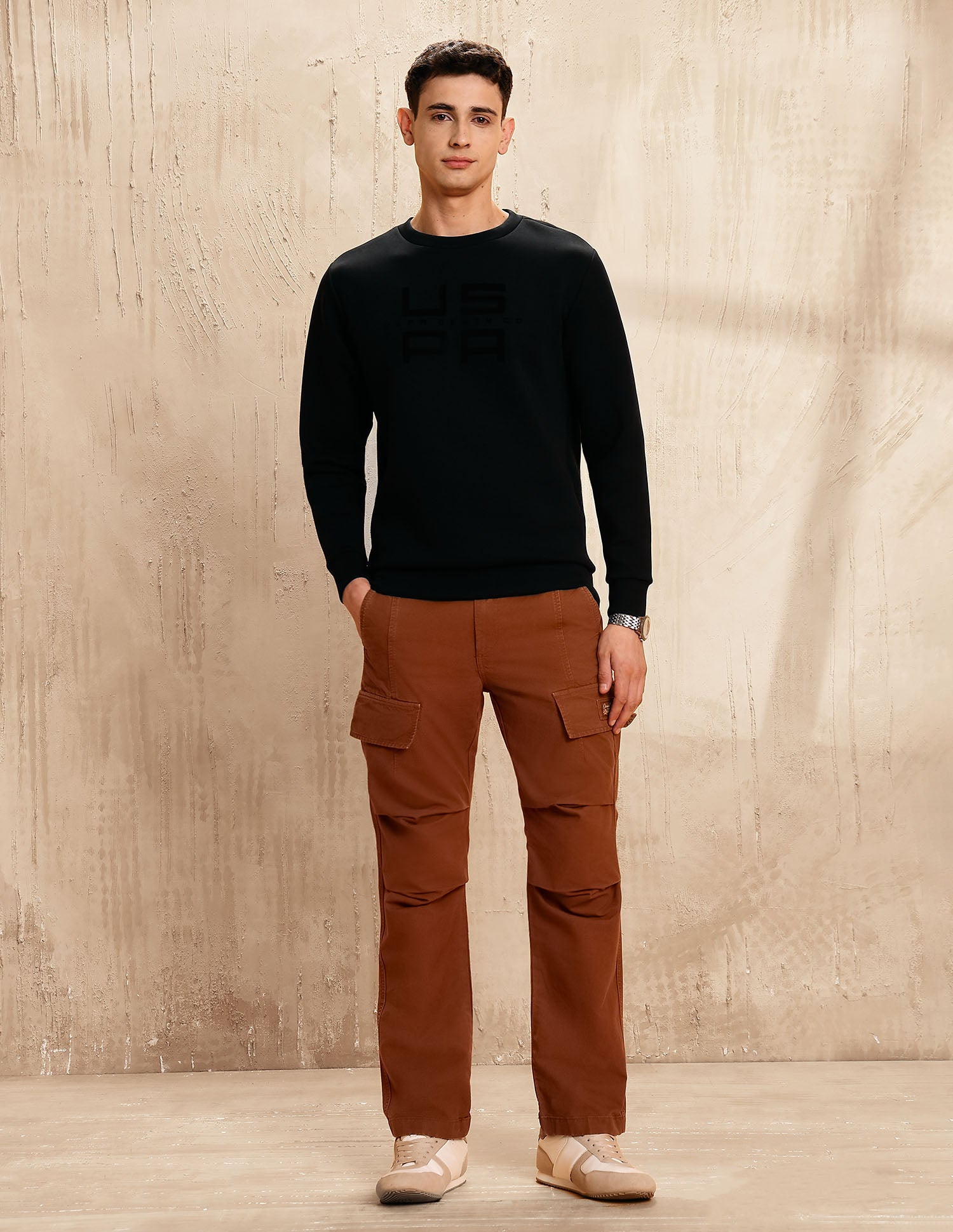 Legend Of Horseshoe Regular Fit Sweatshirt Black - U.S. POLO ASSN. | Large