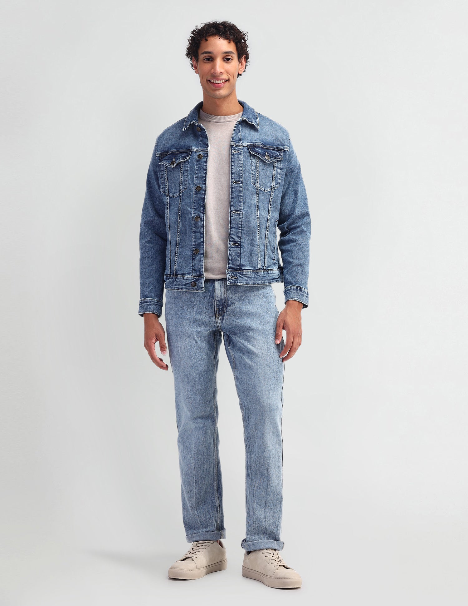 Solid Regular Fit Jacket Blue - U.S. POLO ASSN. | Large