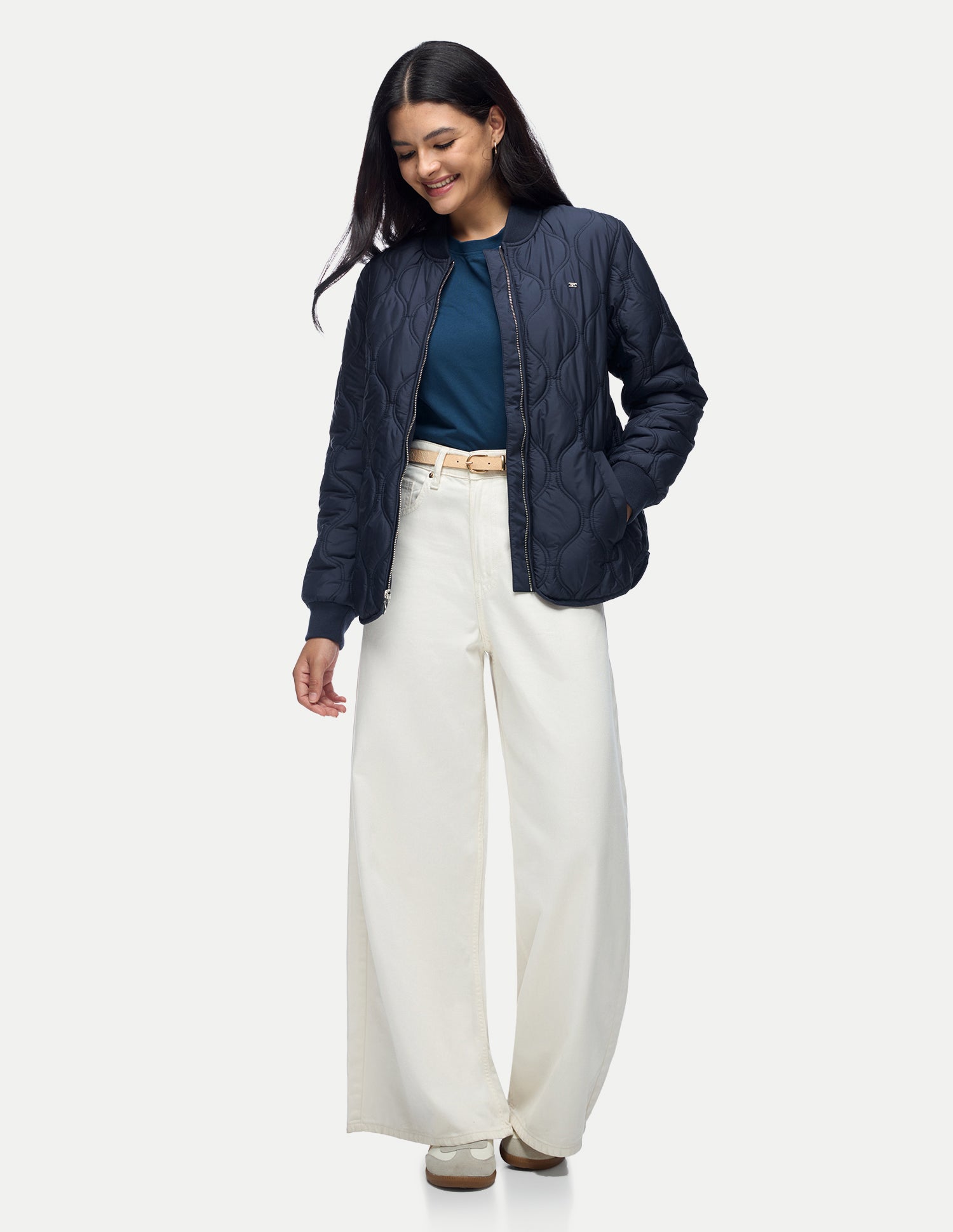 Relaxed Fit Quilted Jacket Navy - U.S. Polo Assn. India | Large