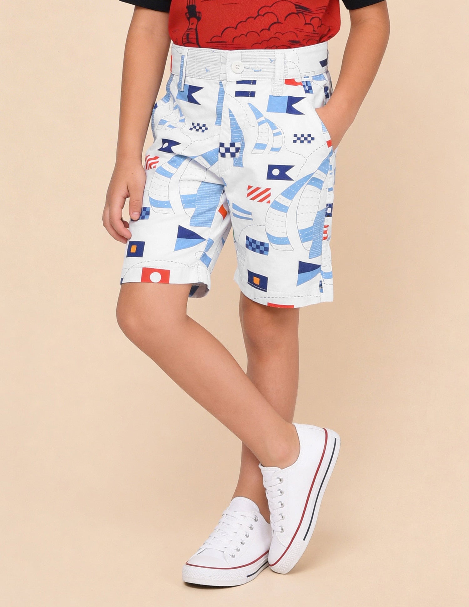 Graphic Printed Relaxed Fit Shorts Blue - U.S. Polo Assn. India | Large