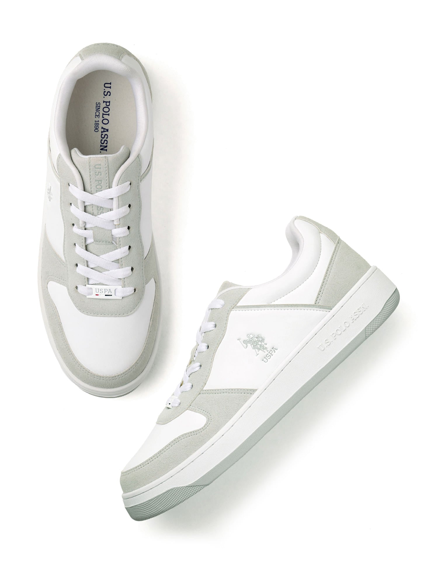 Men Joan Colourblocked Sneakers White - U.S. Polo Assn. India | Large