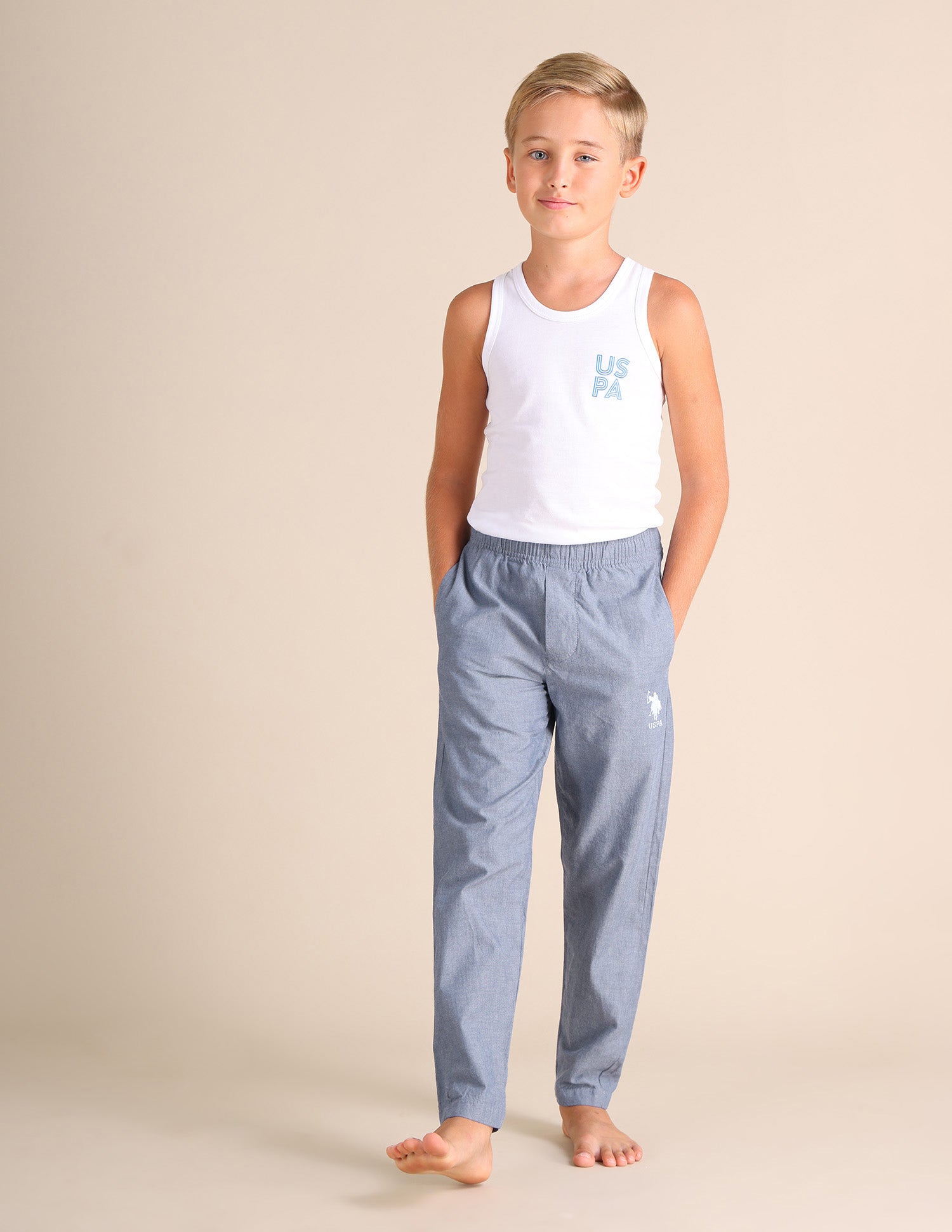 Cotton Chambray LKP01 Lounge Pants - Pack Of 1 Navy - U.S. POLO ASSN. | Large