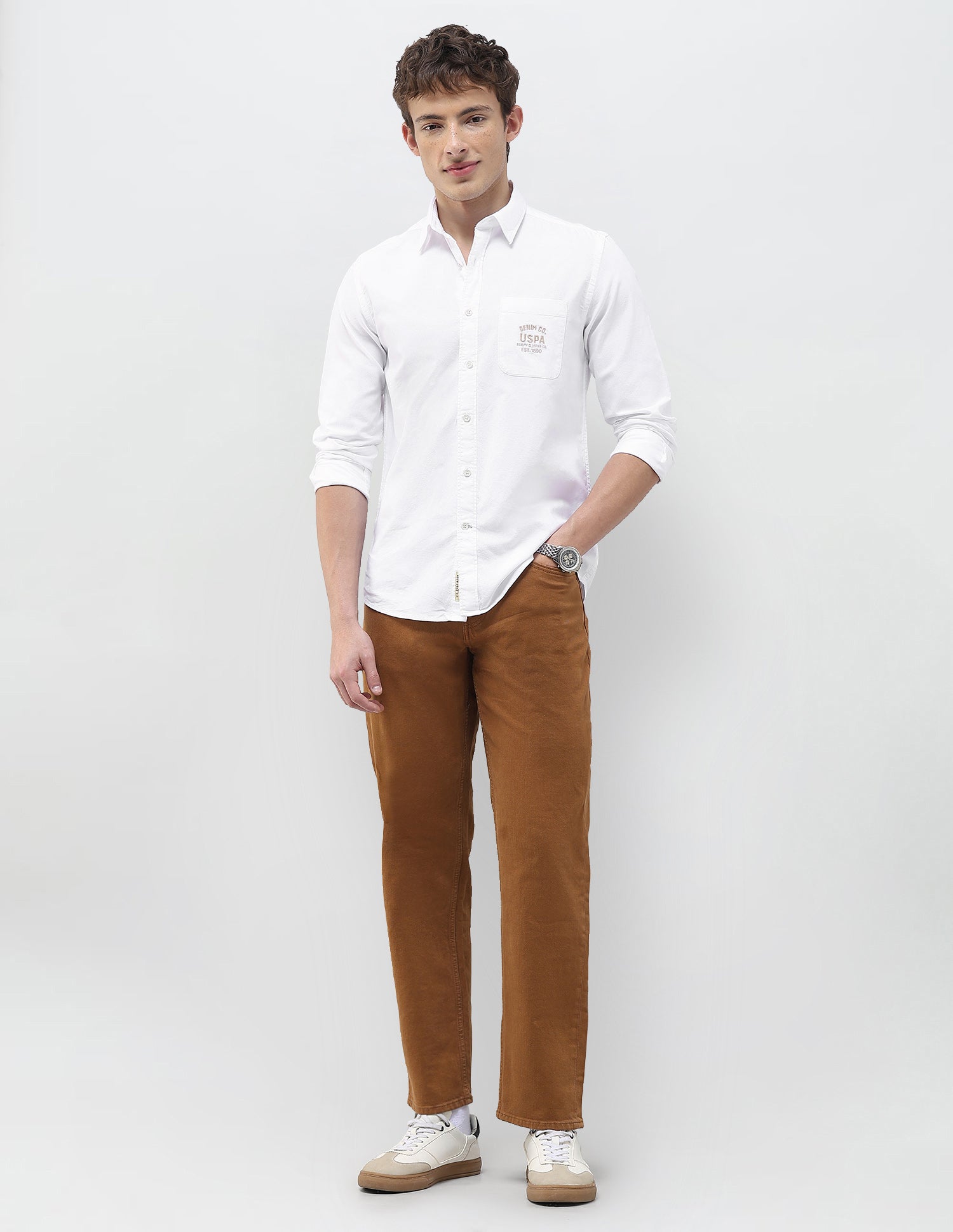 Oxford Regular Fit Shirt White - U.S. Polo Assn. India | Large