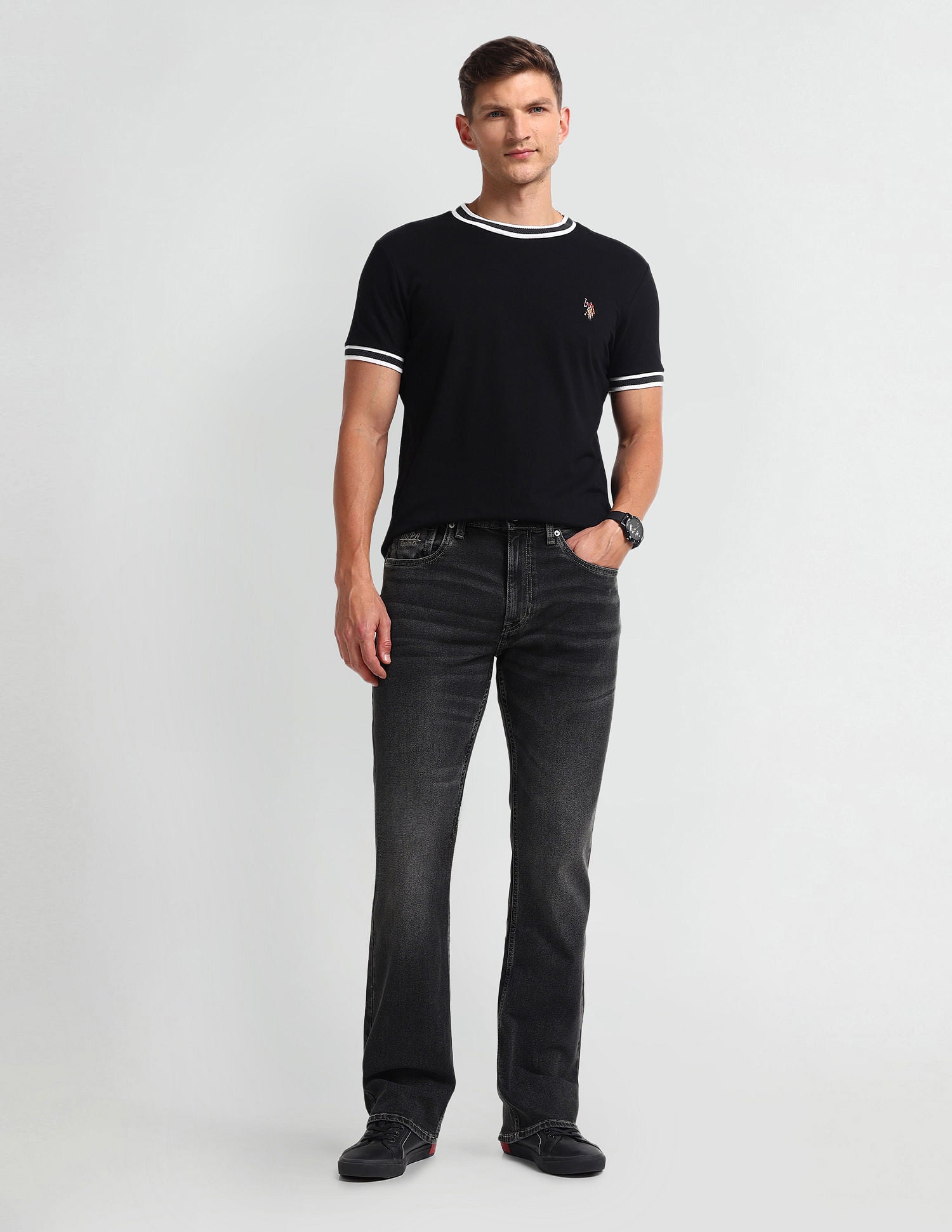 Connor Bootcut Grey Jeans Grey - U.S. Polo Assn. India | Large