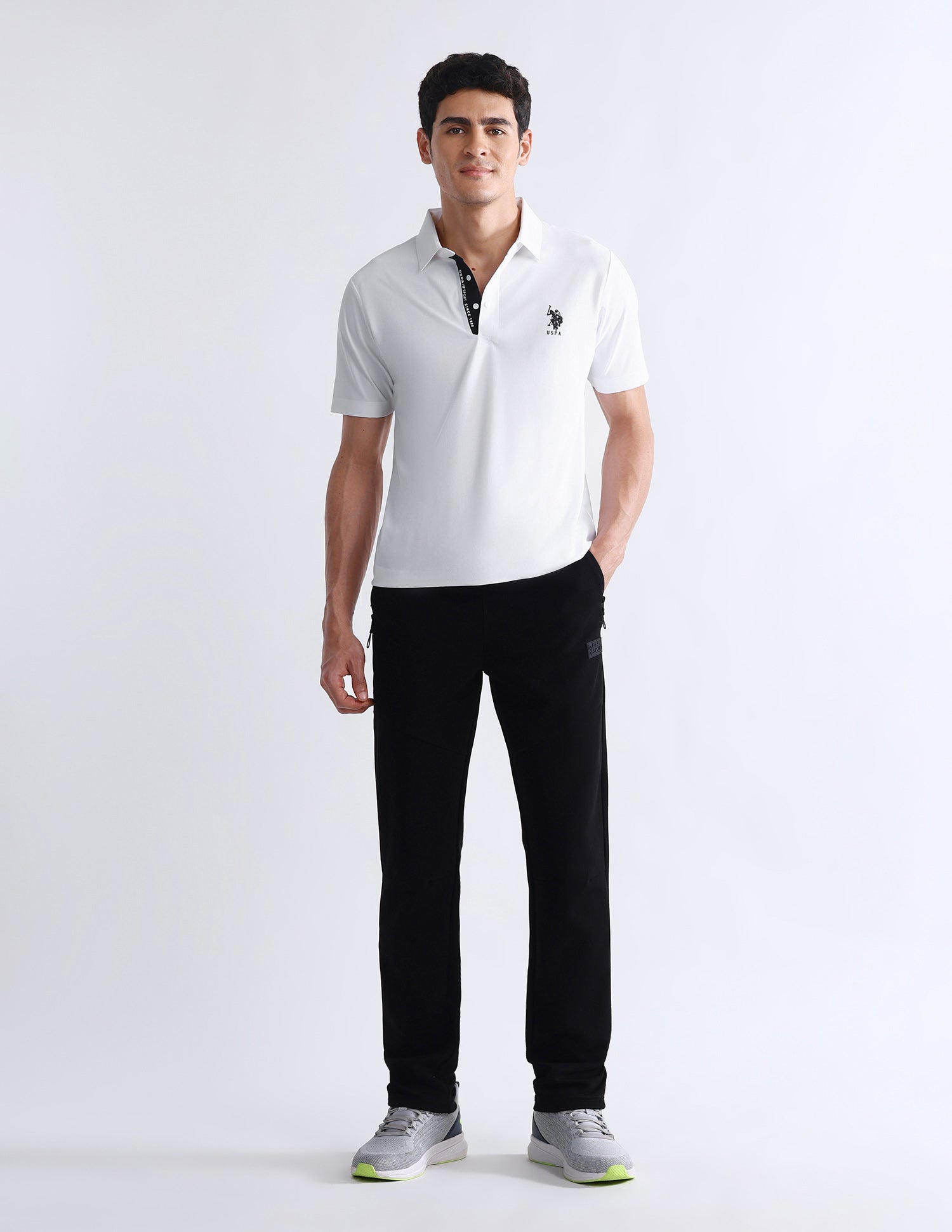 Solid Slim Fit Polo Shirt White - U.S. Polo Assn. India | Large