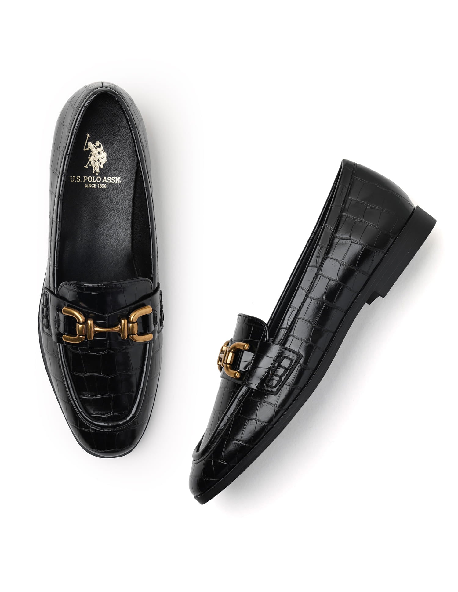 Luna Black Loafers Black - U.S. Polo Assn. India | Large