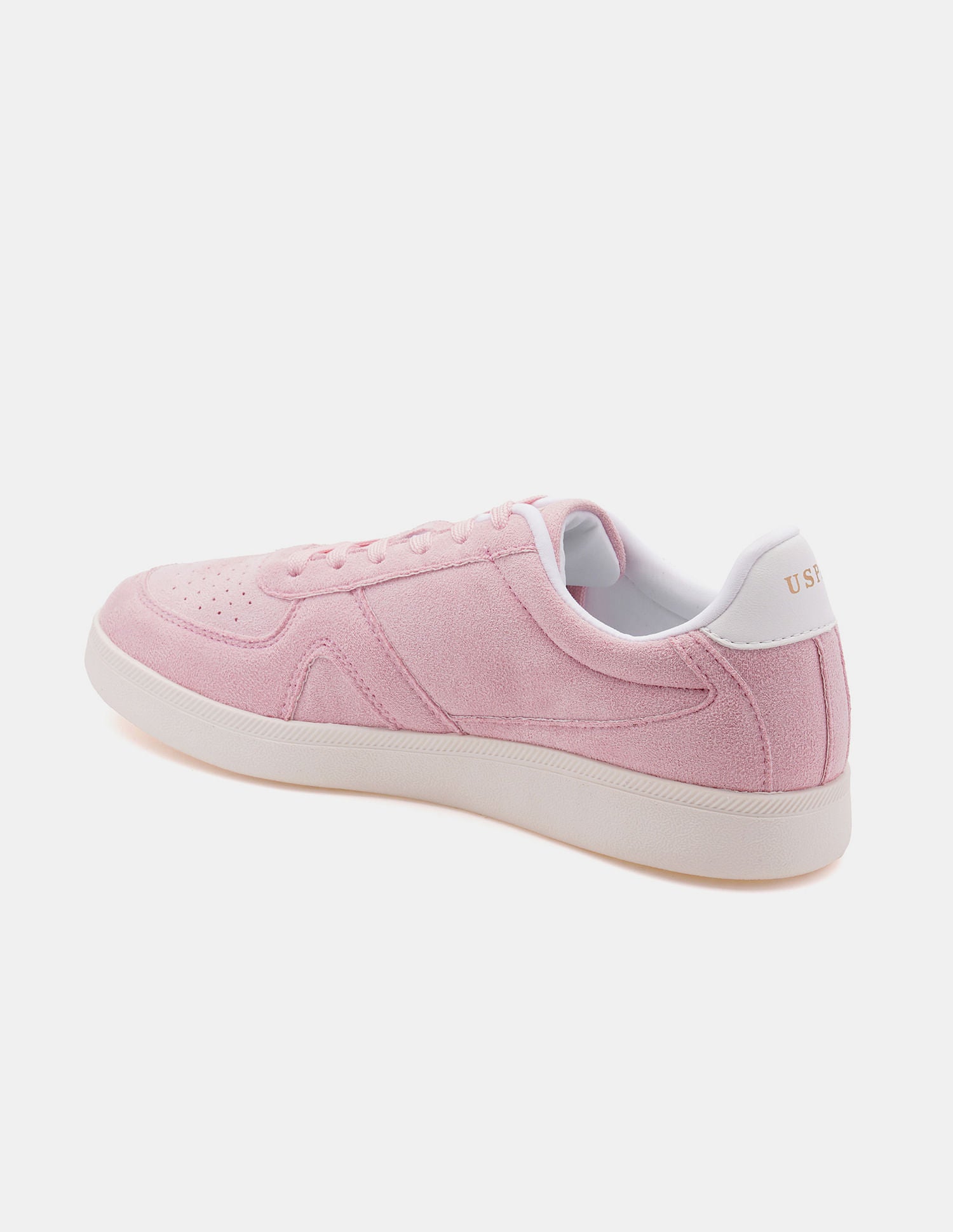 Women Round Toe Edda Striped Sneakers Pink - U.S. POLO ASSN. | Large