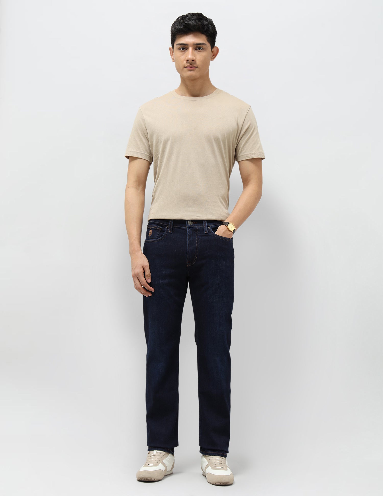 Harold Slim Straight Fit Blue Jeans Dark Blue - U.S. Polo Assn. India | Large