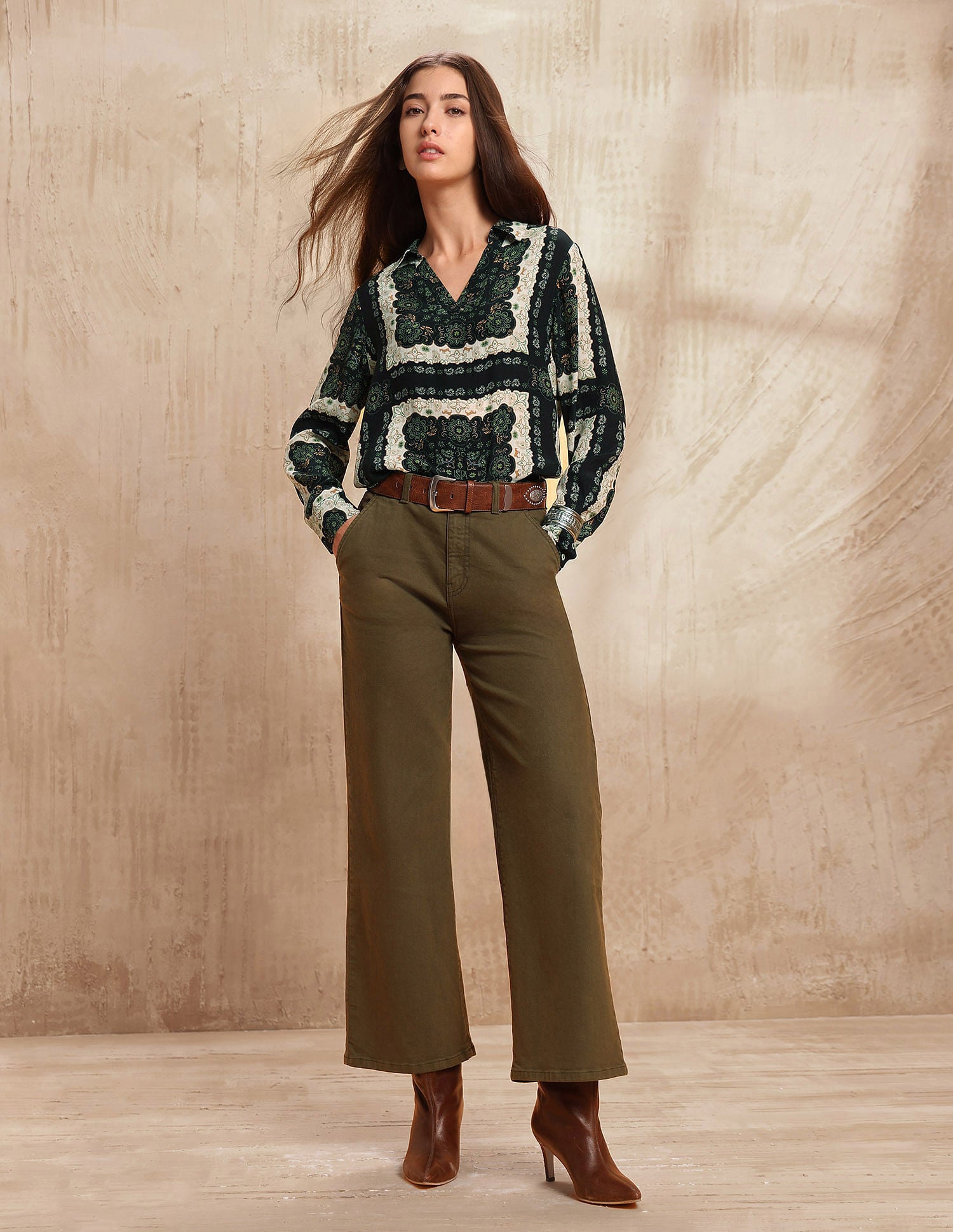 Abstract Printed Top Multi-colour - U.S. POLO ASSN. | Large