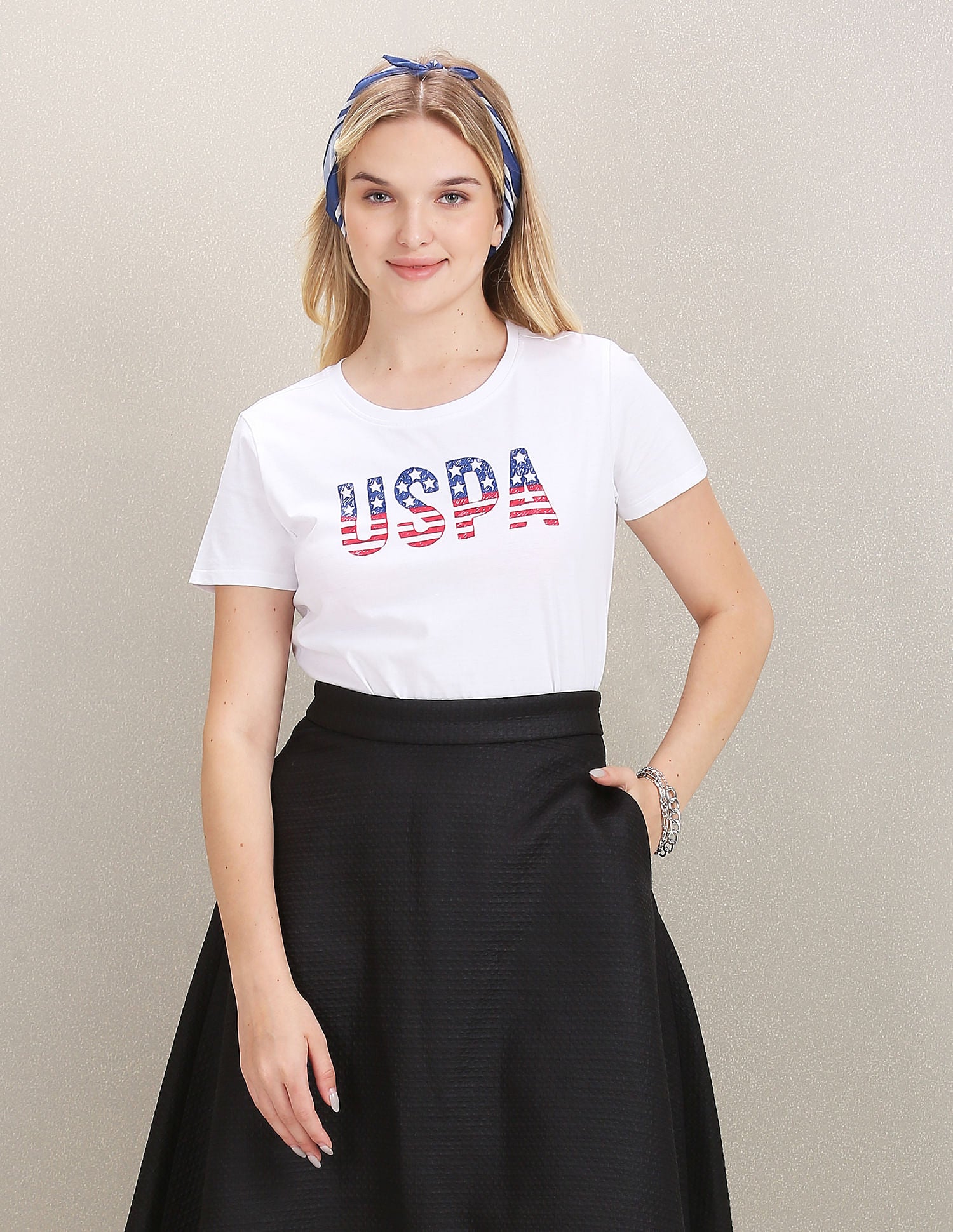 Brand Print Short Sleeve T-Shirt White - U.S. POLO ASSN. | Large