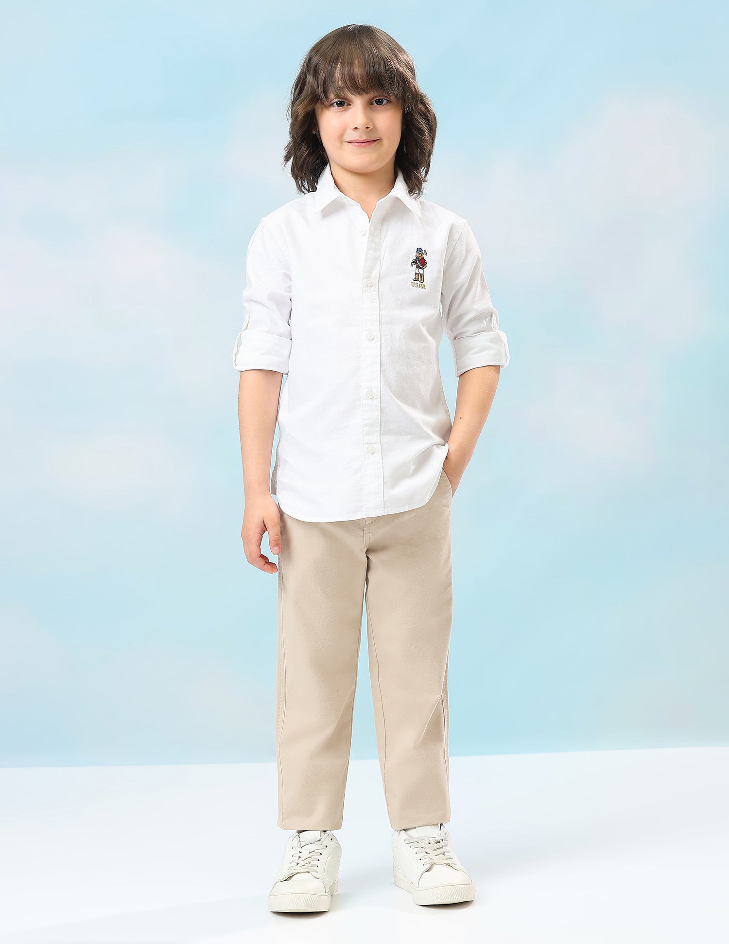 Oxford Solid Regular Fit Shirt White - U.S. Polo Assn. India | Large