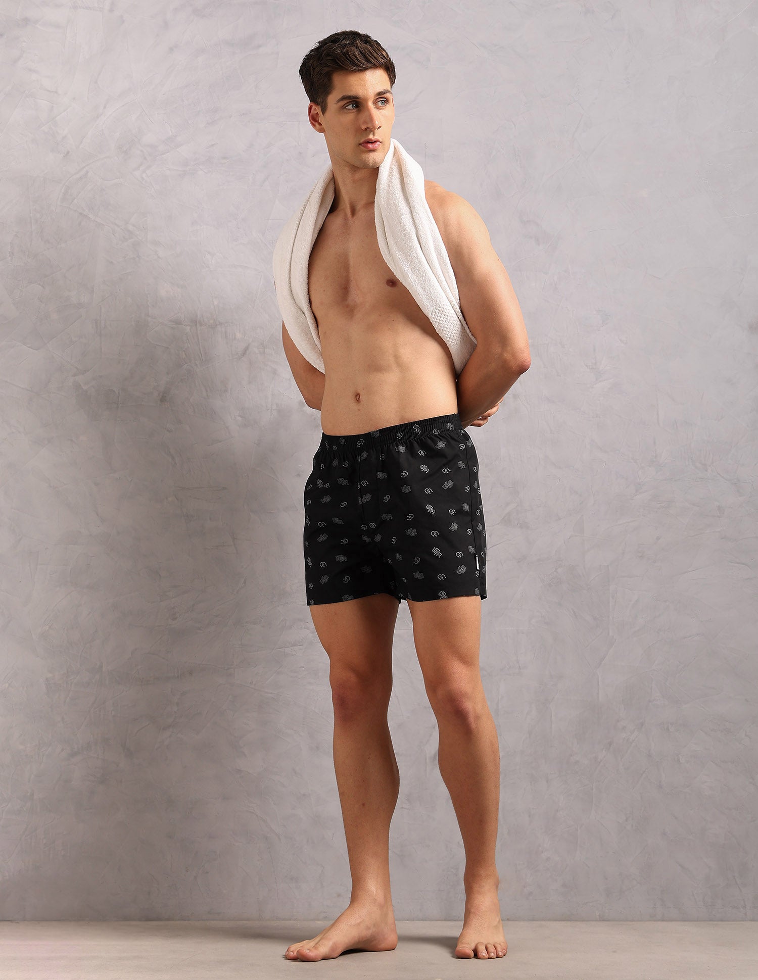 Cotton Printed OEX12 Boxers - Pack Of 1 Black - U.S. POLO ASSN. | Large