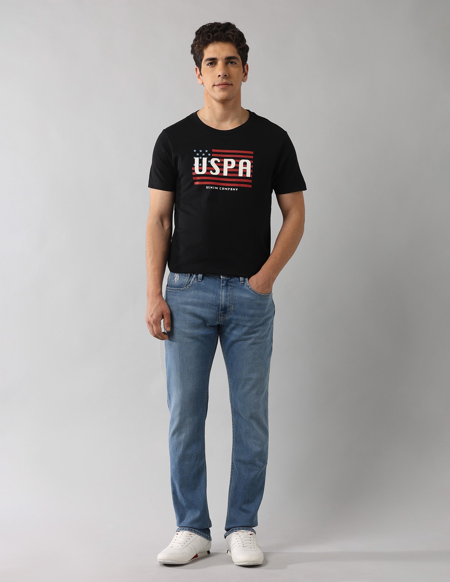 Brand Printed Muscle Fit T-Shirt Black - U.S. POLO ASSN. | Large