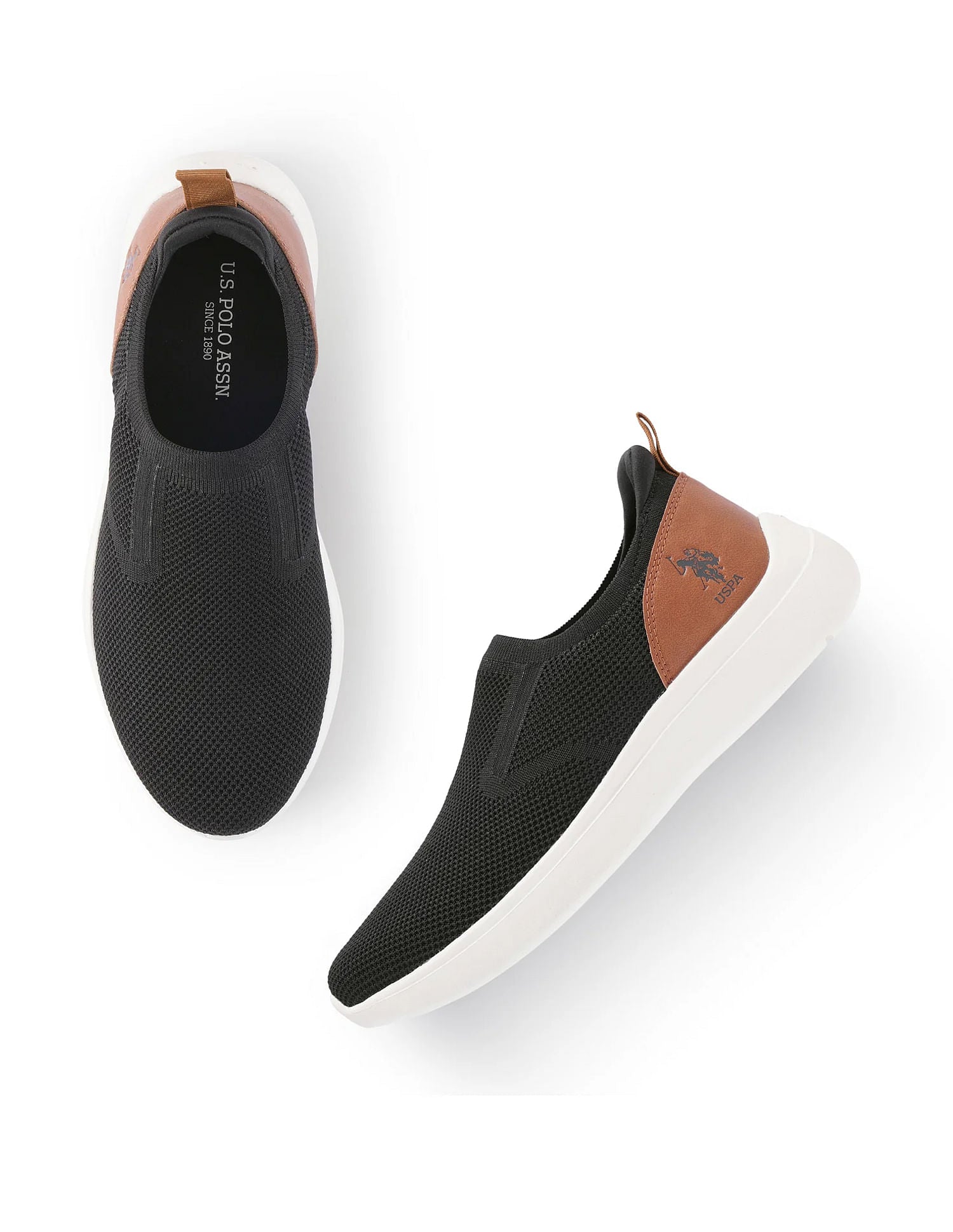 Men Tenore 2.0 Black Uspa Sport  Sneaker Slip On Black - U.S. Polo Assn. India | Large