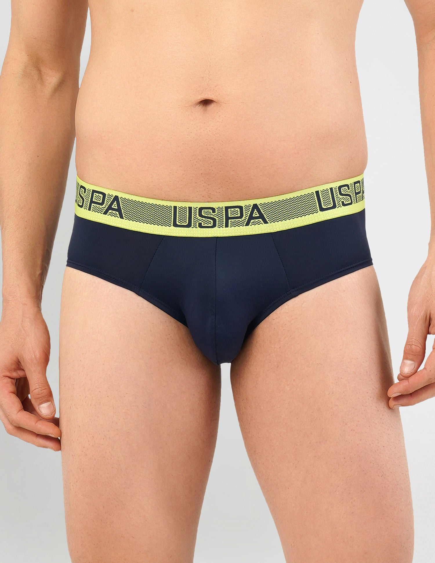 Nylon Spandex Solid I708 Active Briefs - Pack Of 1 Navy - U.S. POLO ASSN. | Large