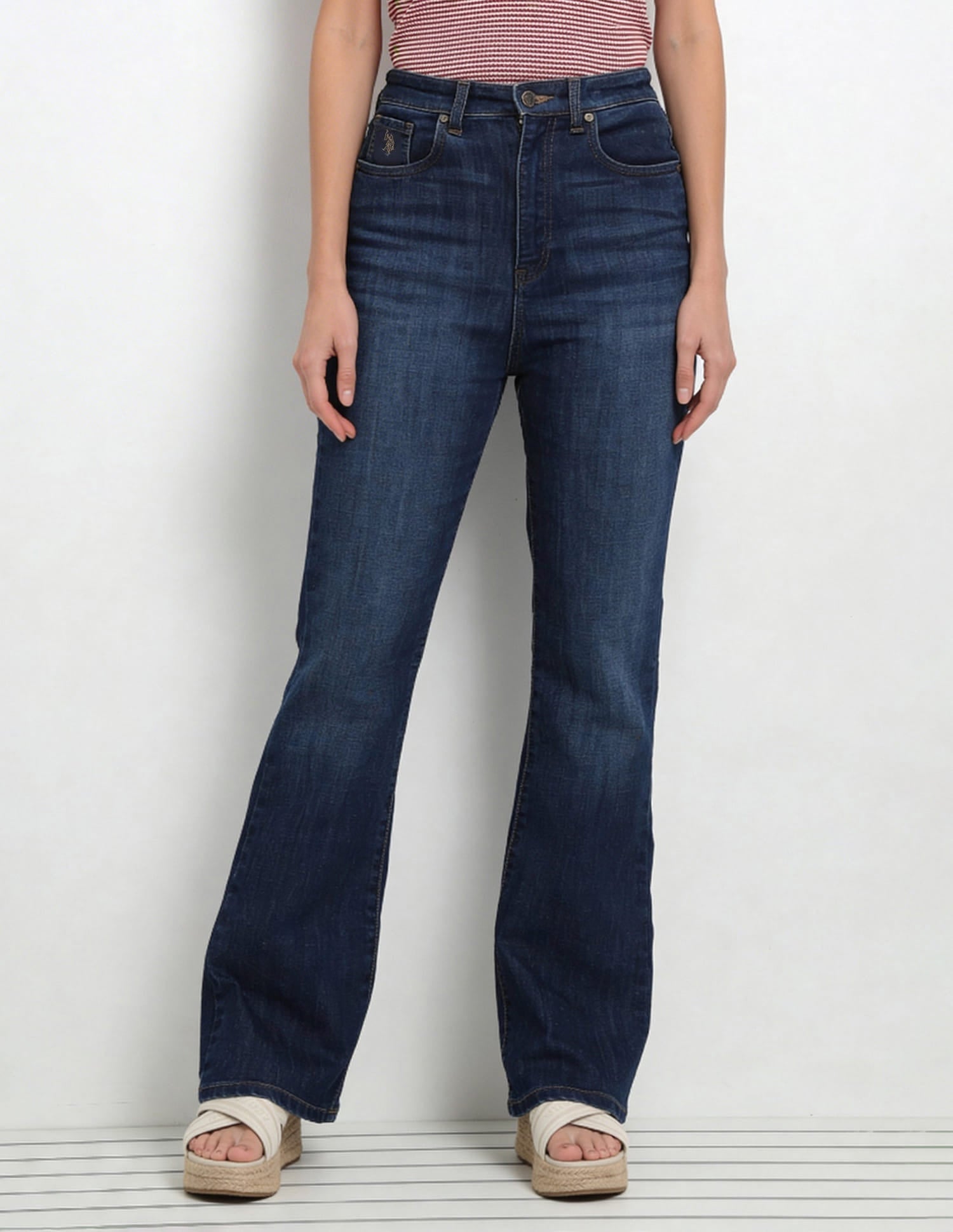 Ultra-High Rise Bootcut Jeans Blue - U.S. Polo Assn. India | Large